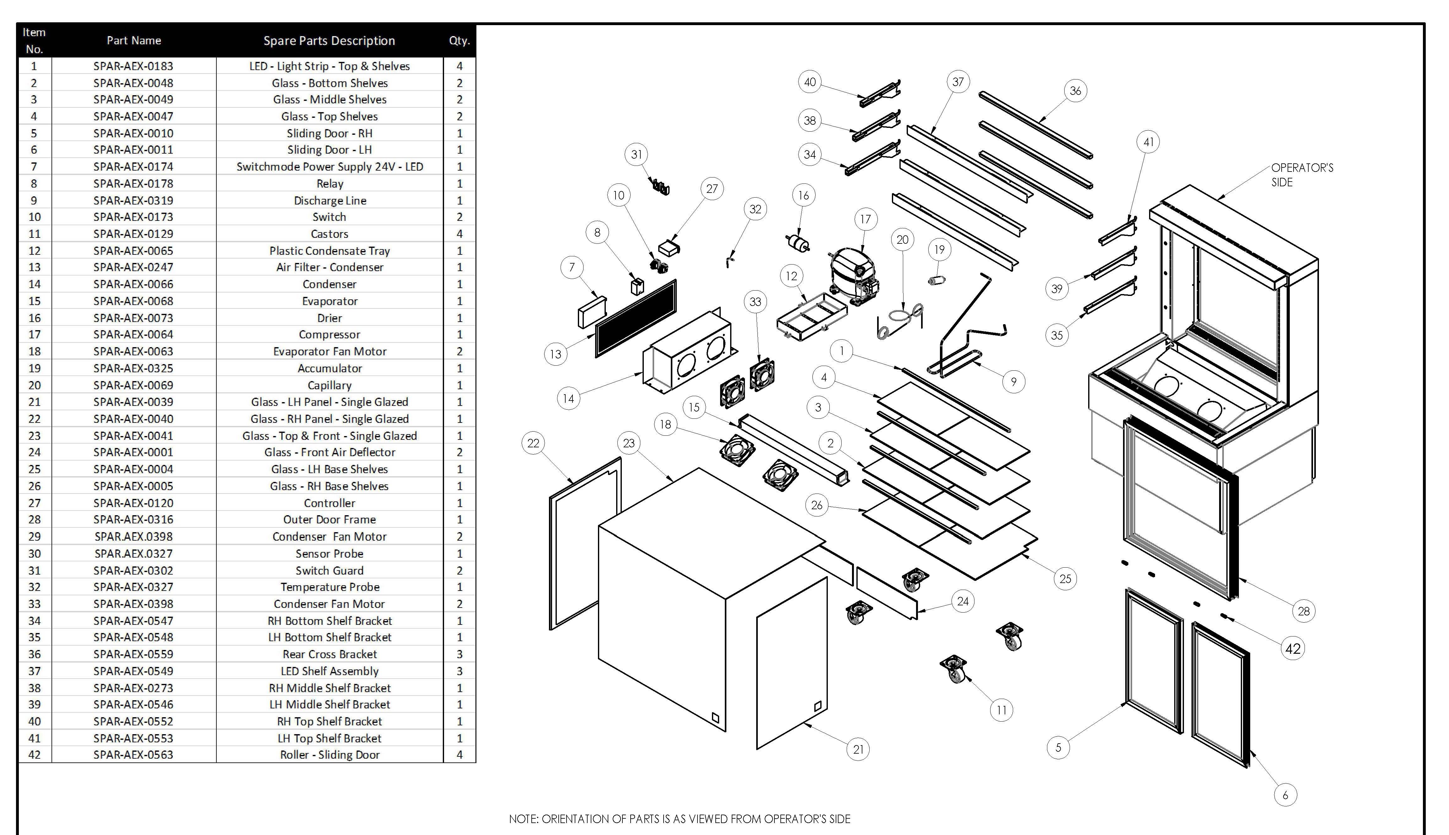 Spare Parts Drawing