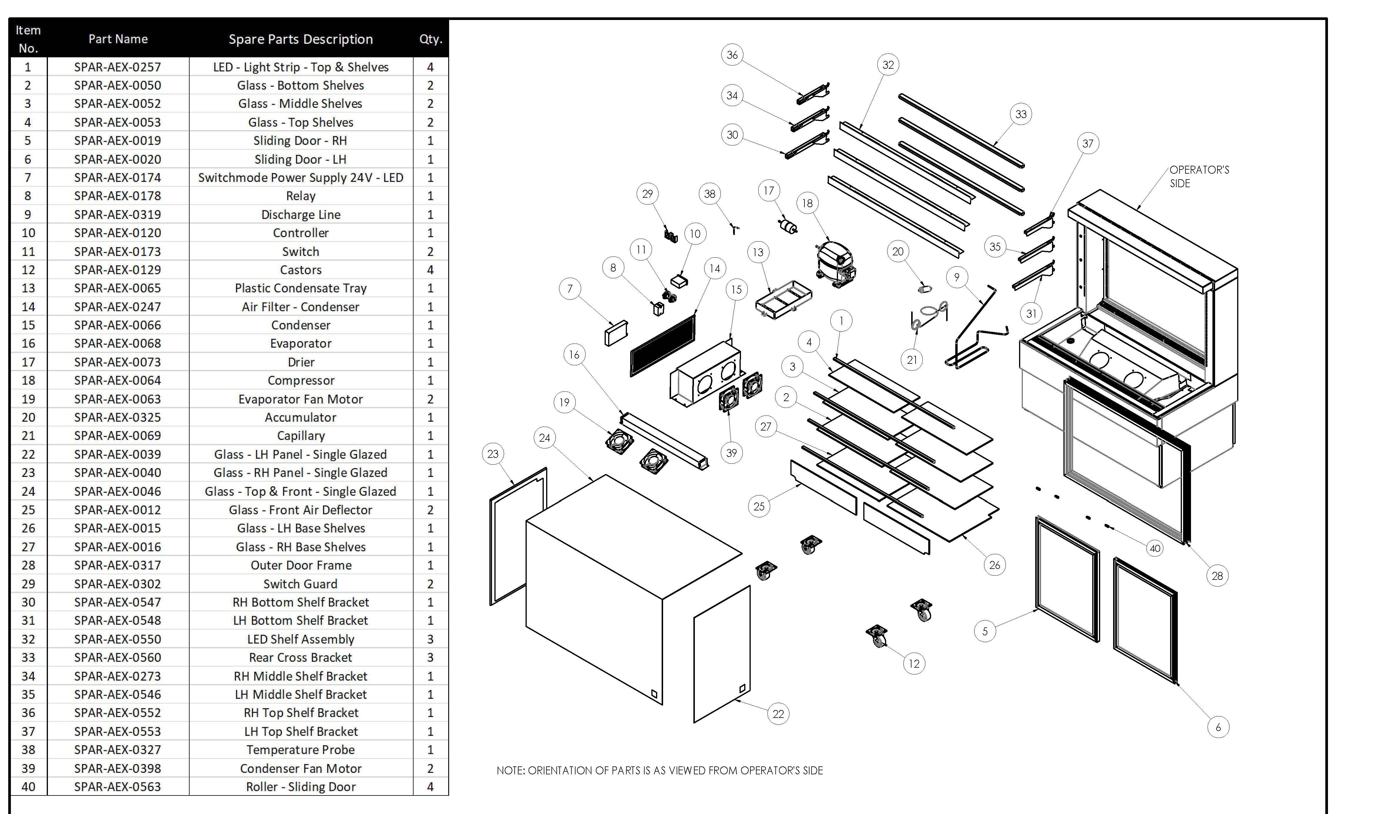 Spare Parts Drawing