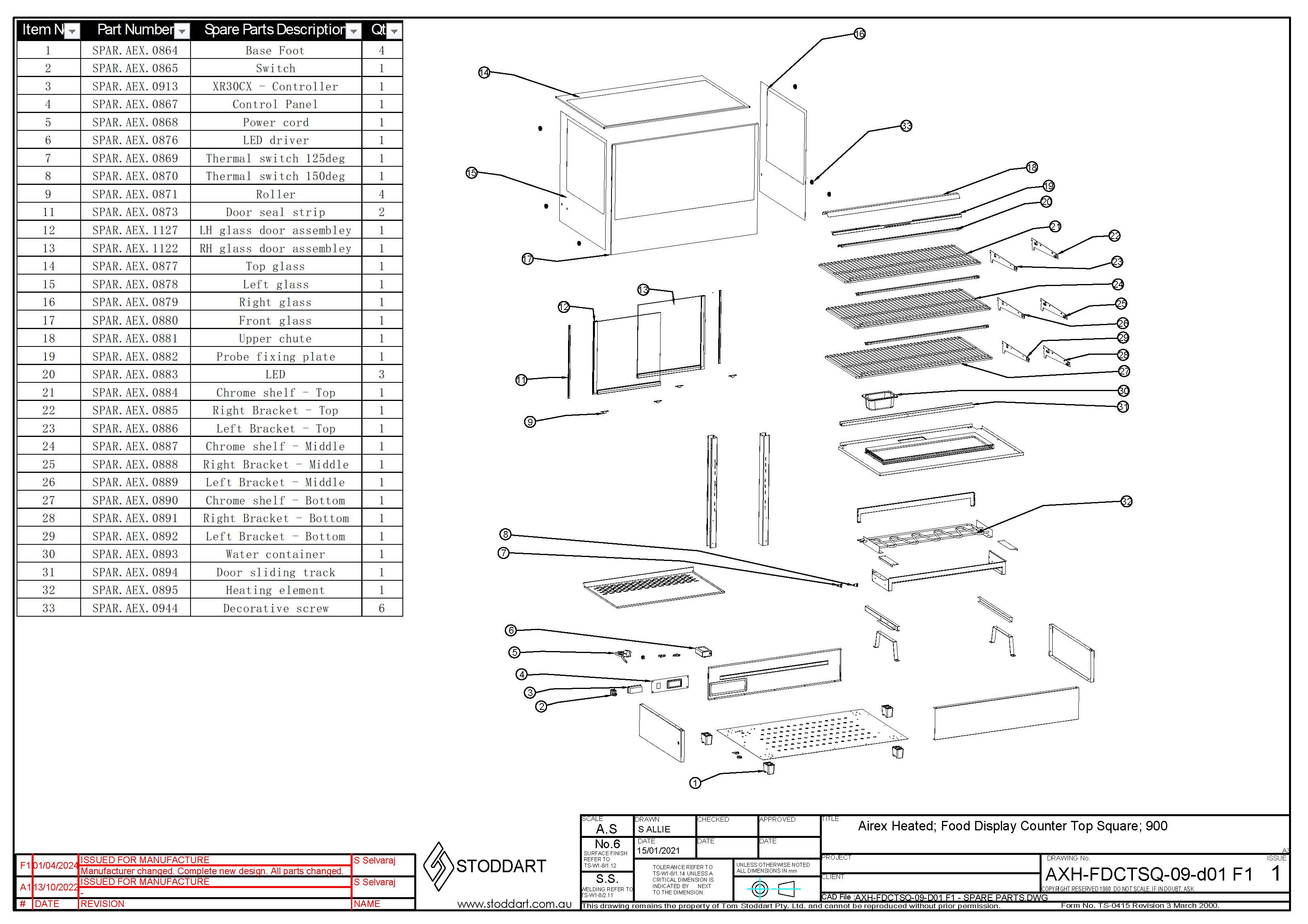 Spare Parts Drawing
