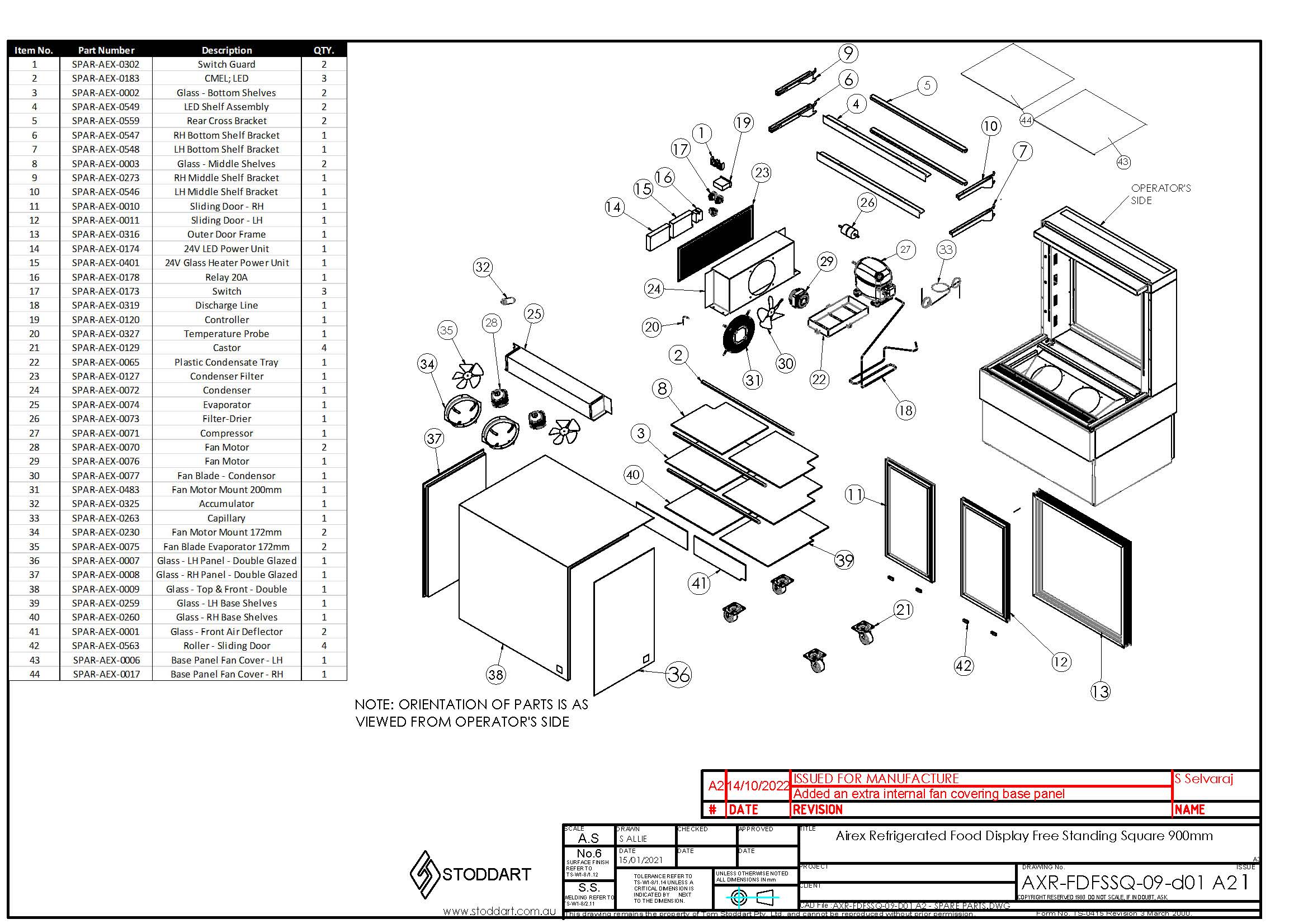 Spare Parts Drawing
