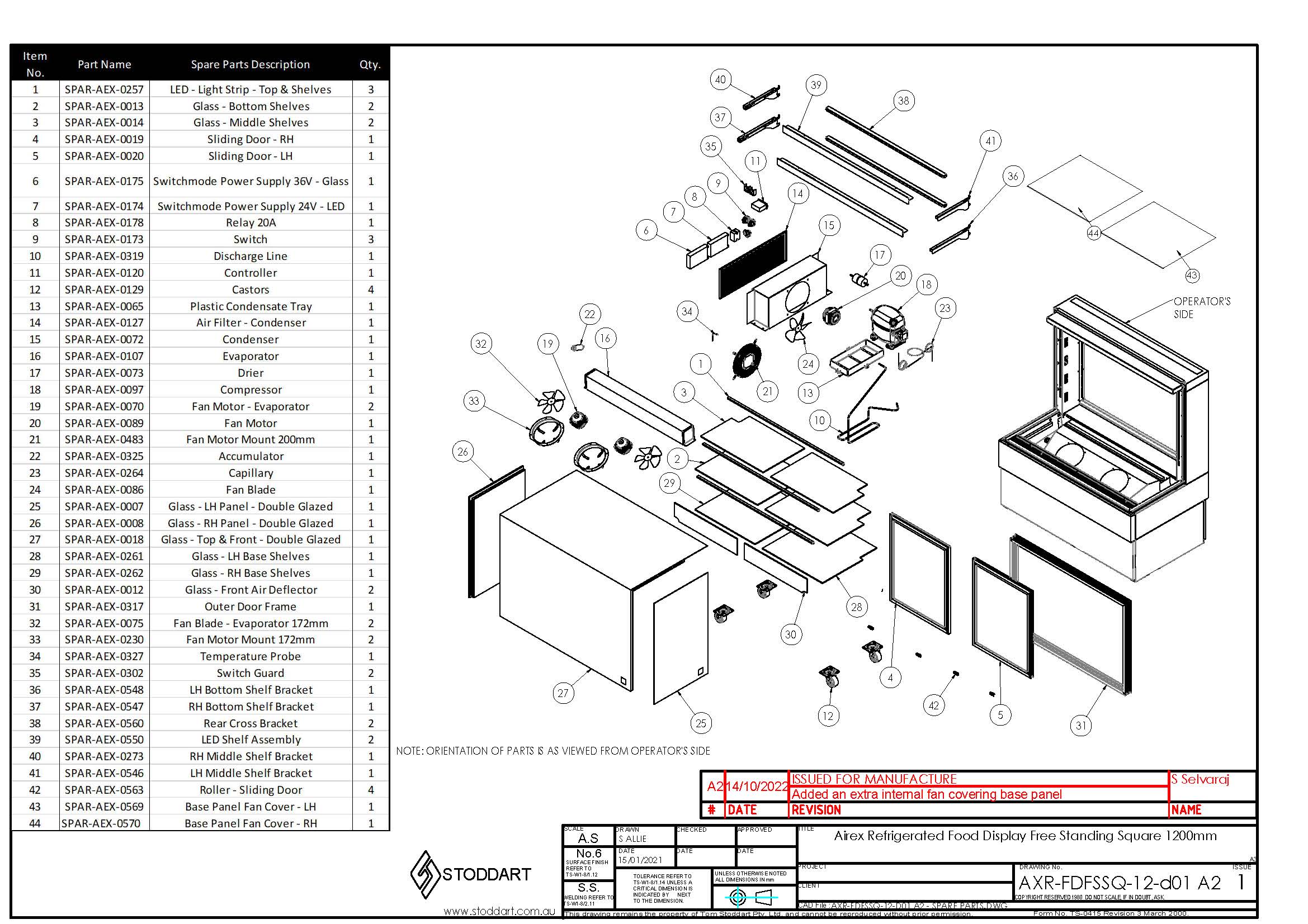 Spare Parts Drawing