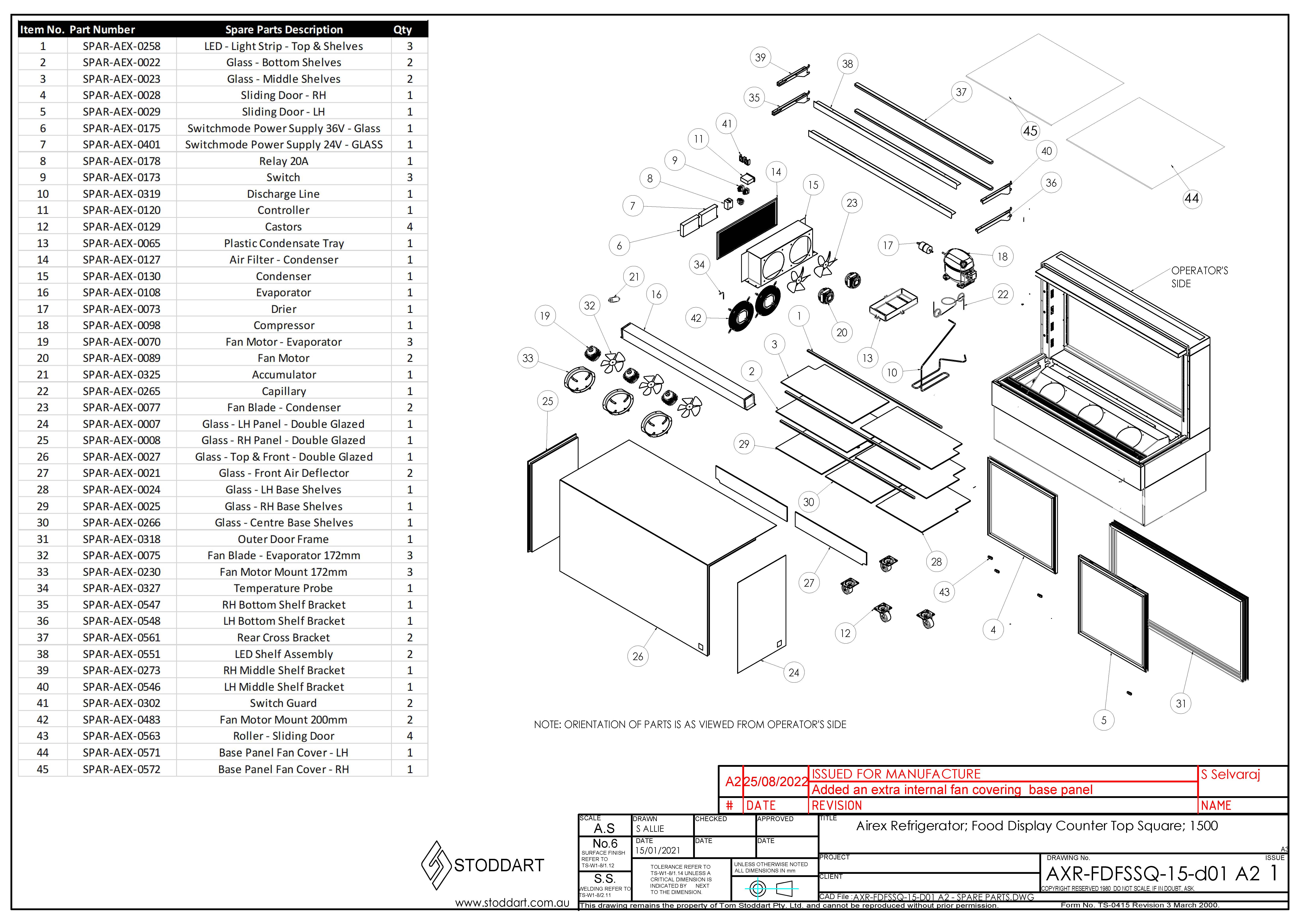 Spare Parts Drawing