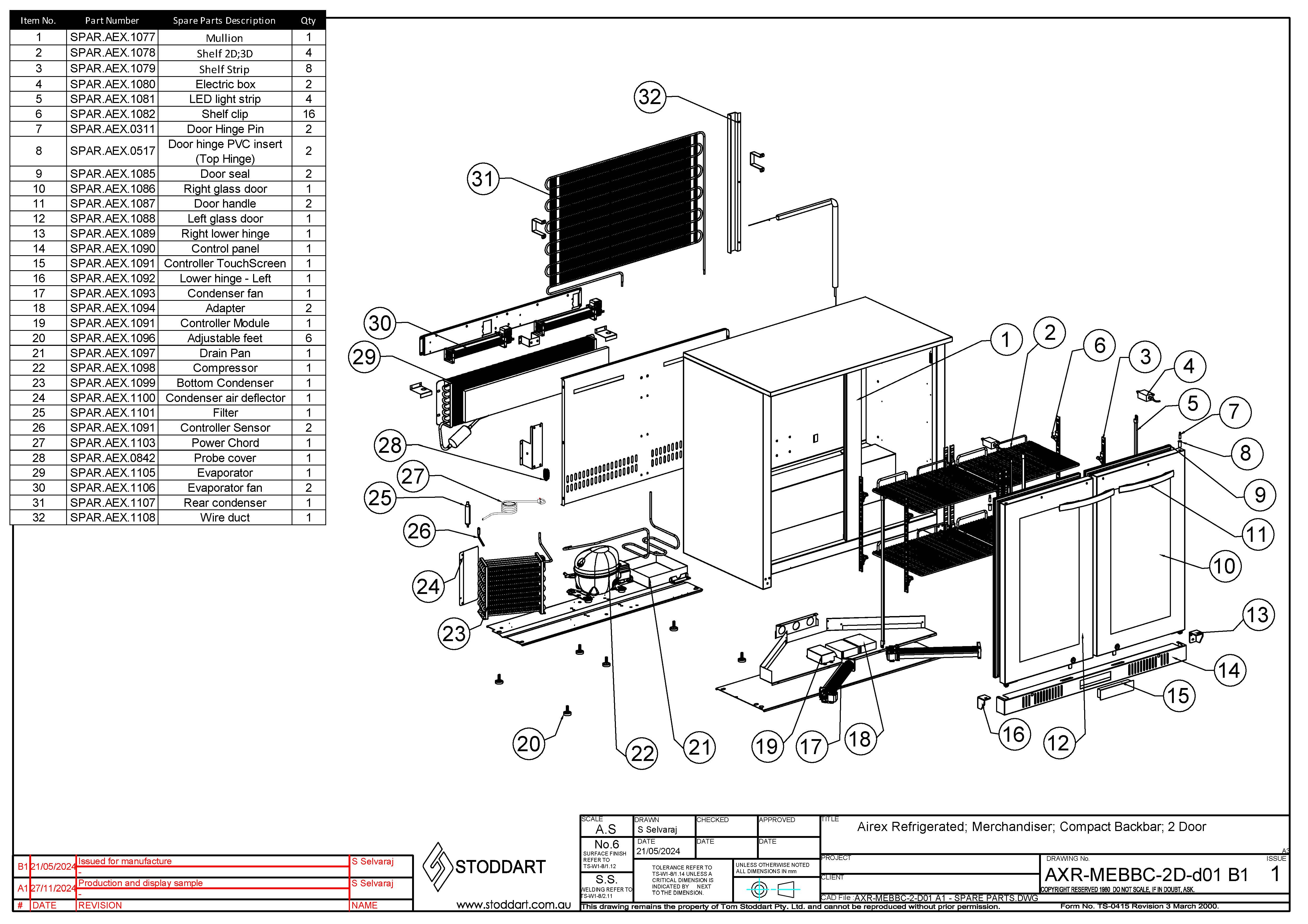 Spare Parts Drawing
