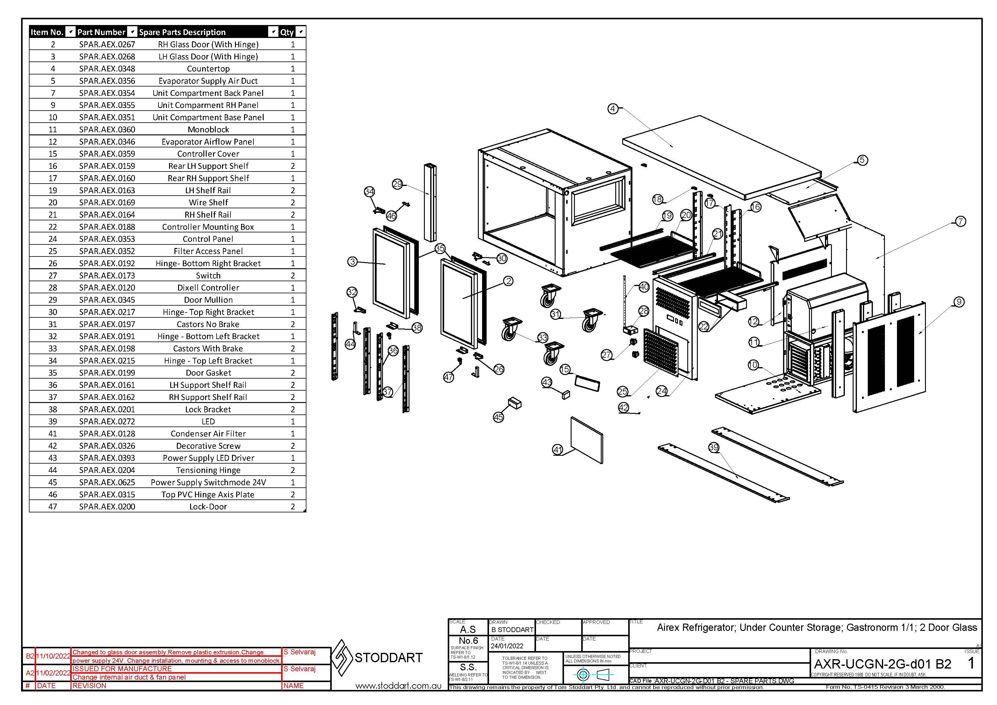 Spare Parts Drawing
