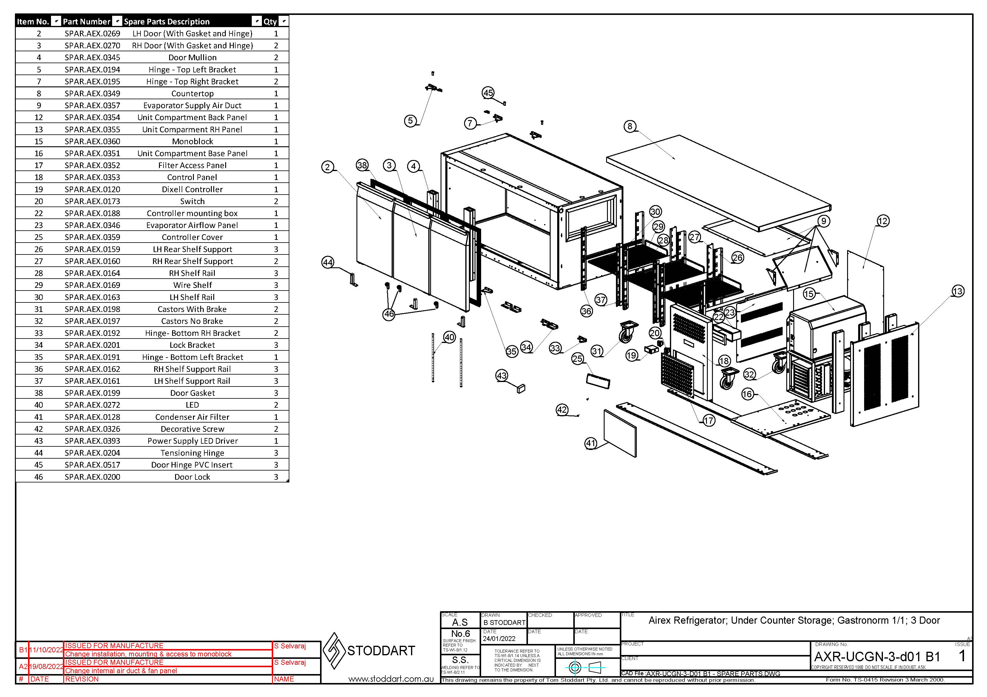 Spare Parts Drawing