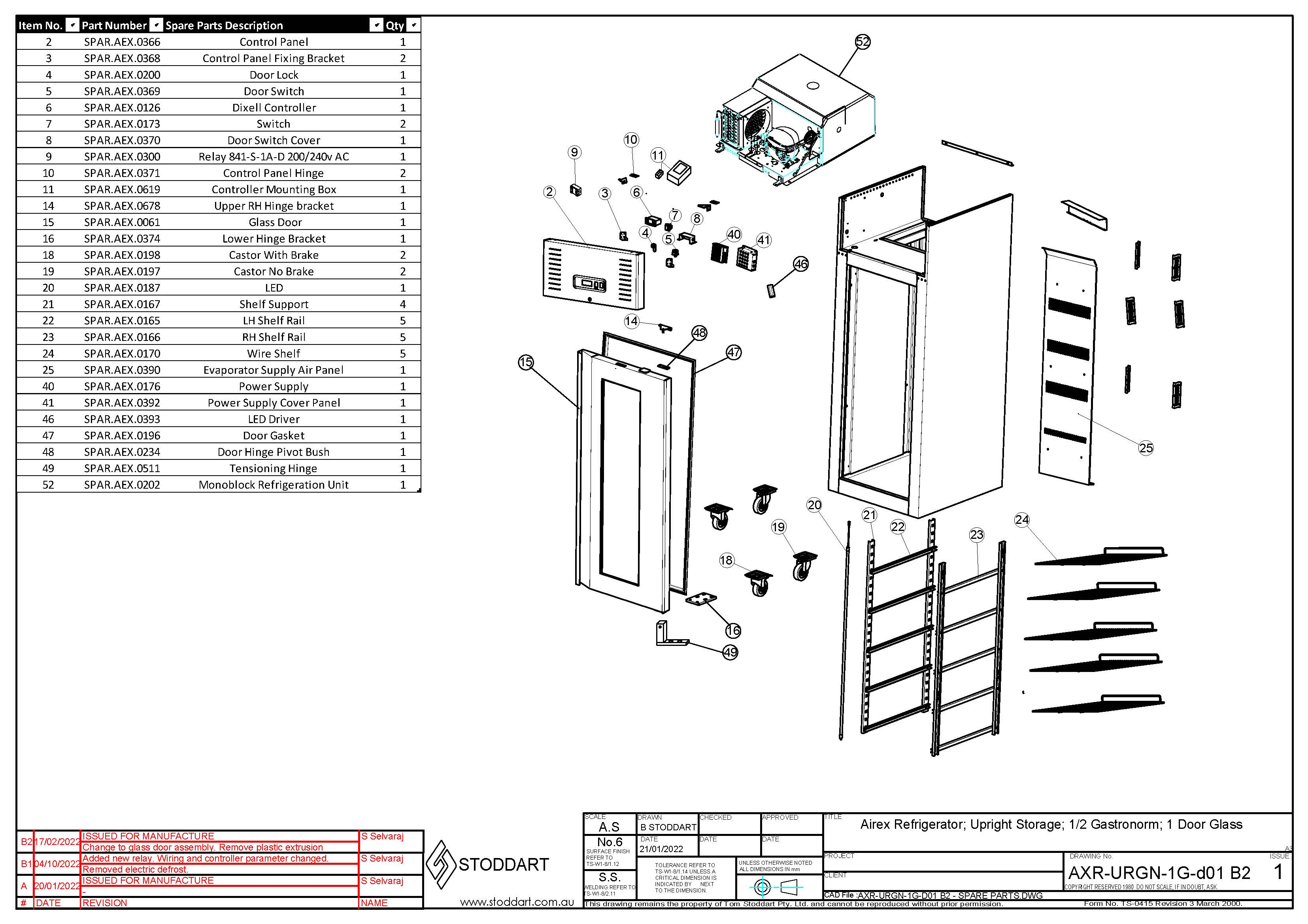 Spare Parts Drawing