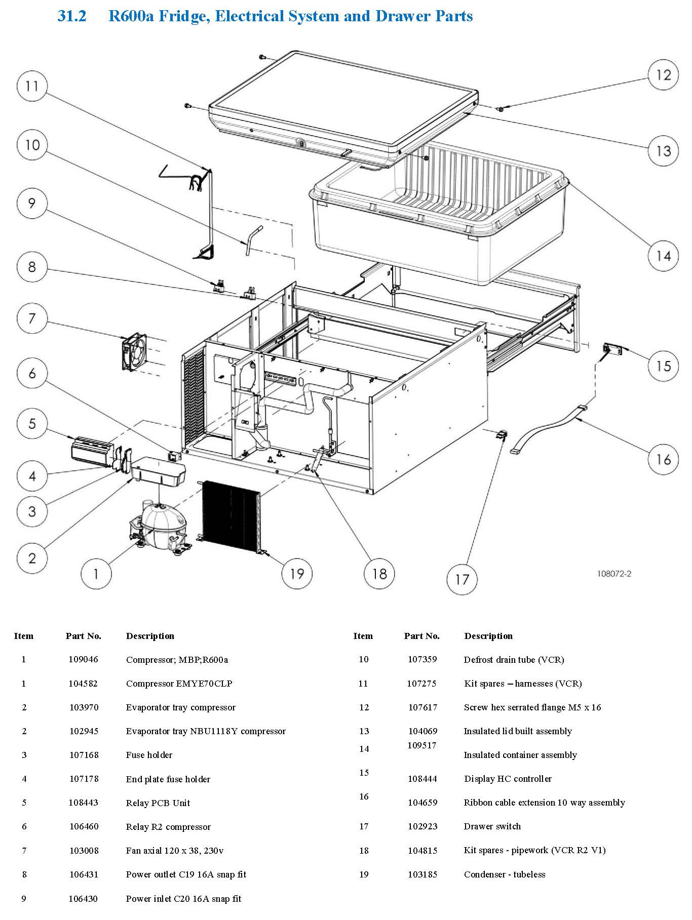 Spare Parts Drawing
