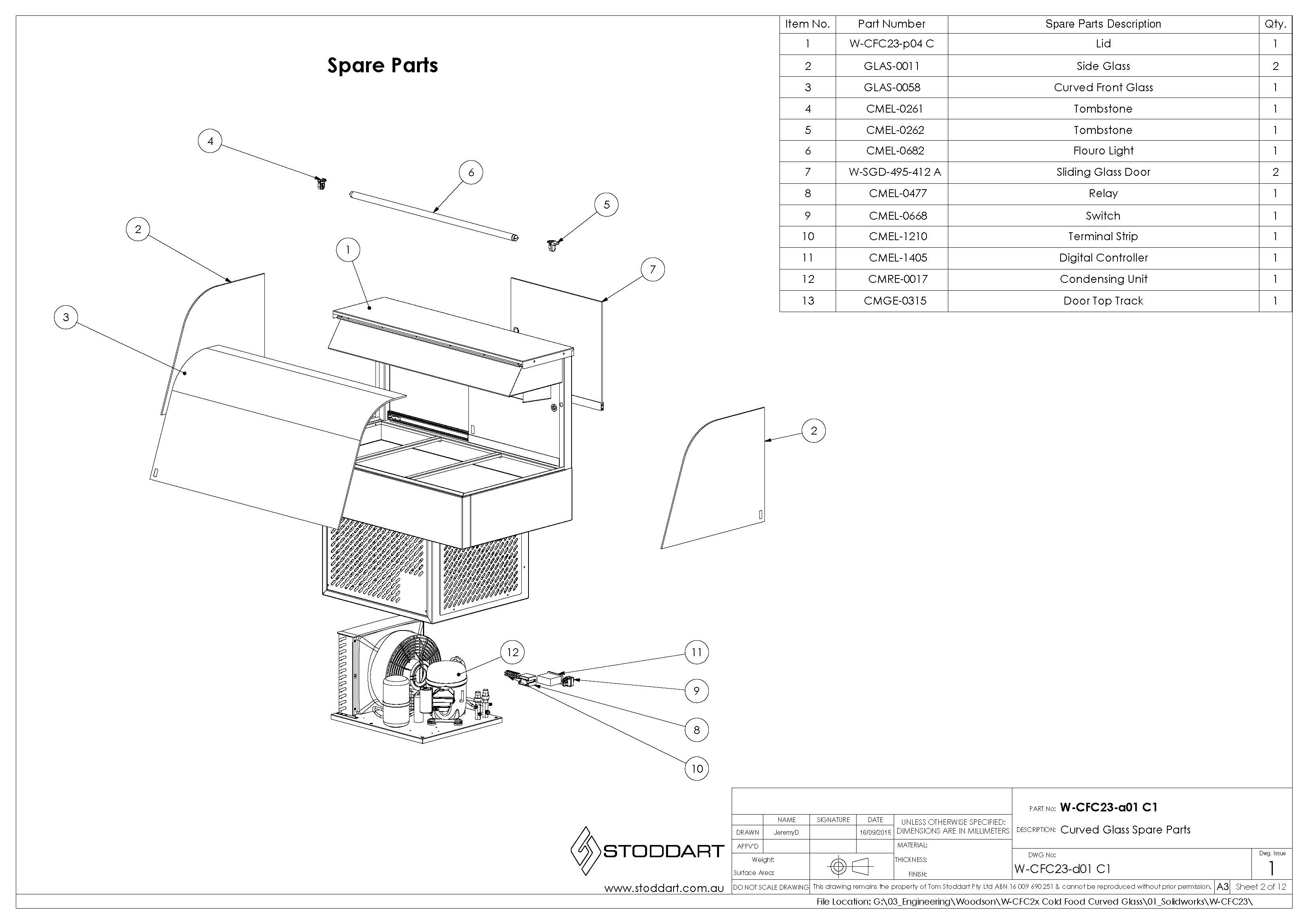 Spare Parts Drawing