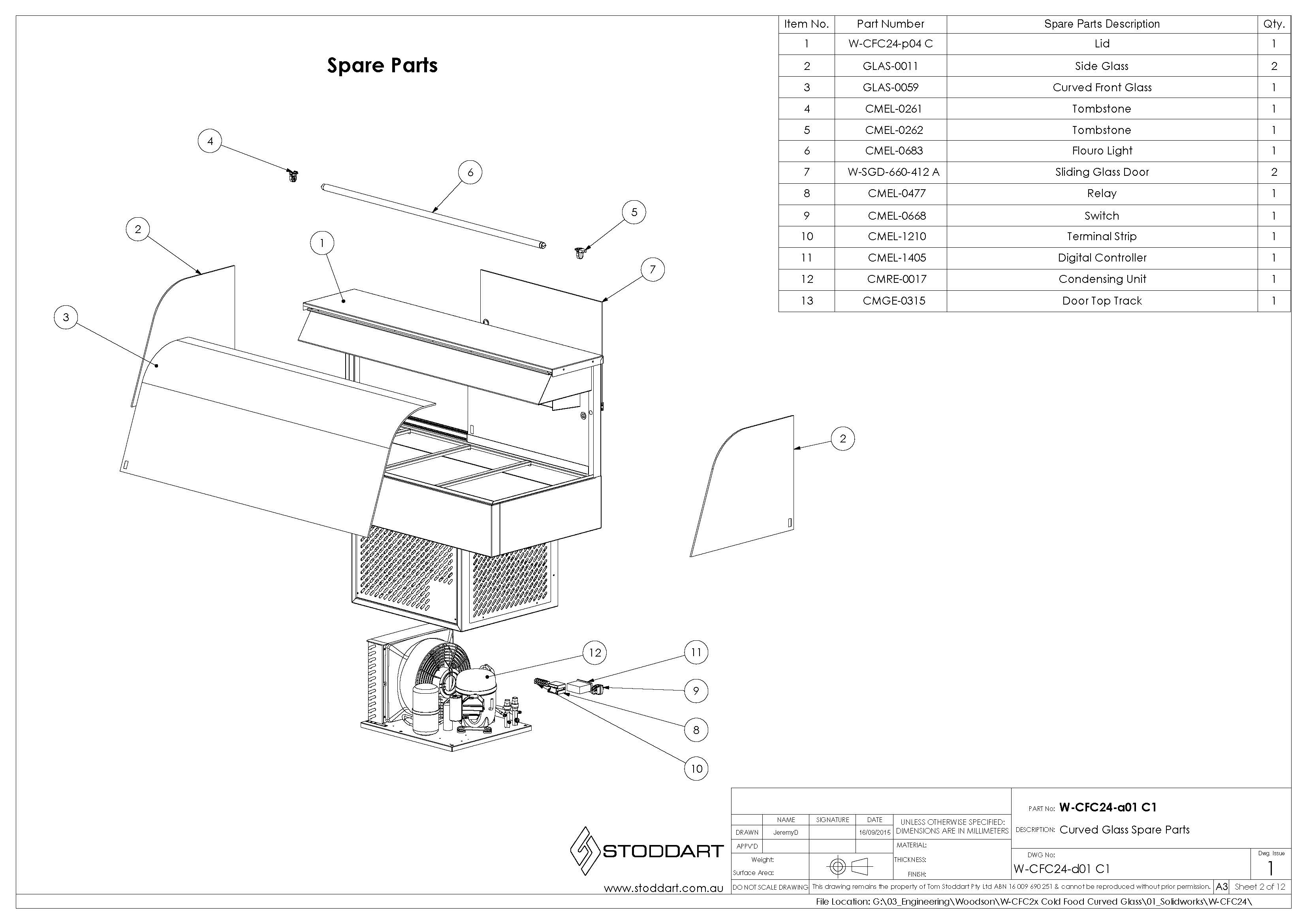 Spare Parts Drawing