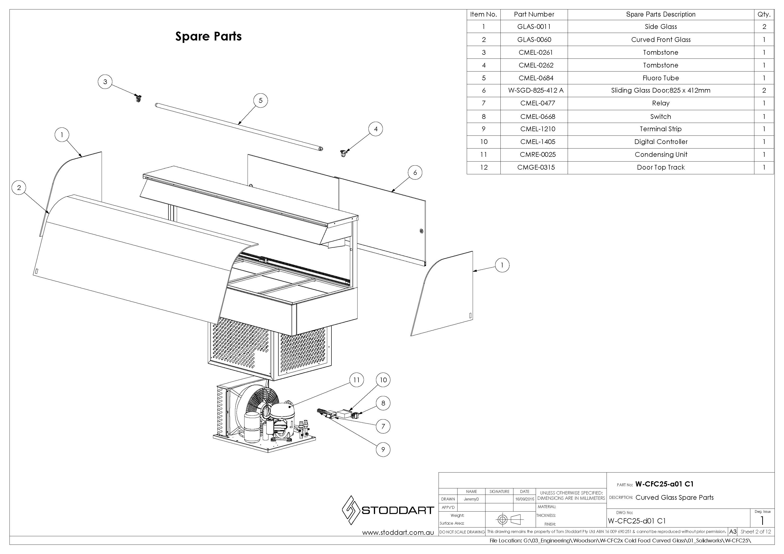 Spare Parts Drawing