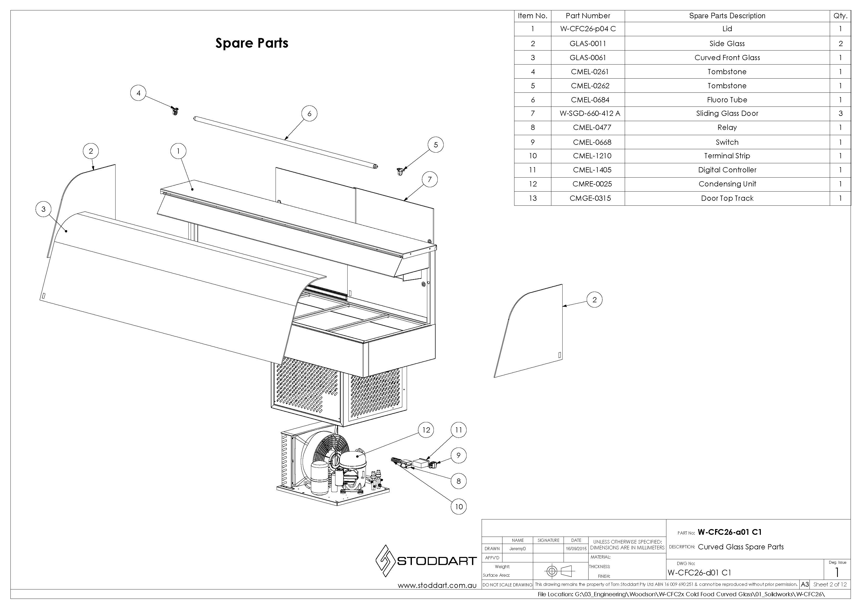 Spare Parts Drawing