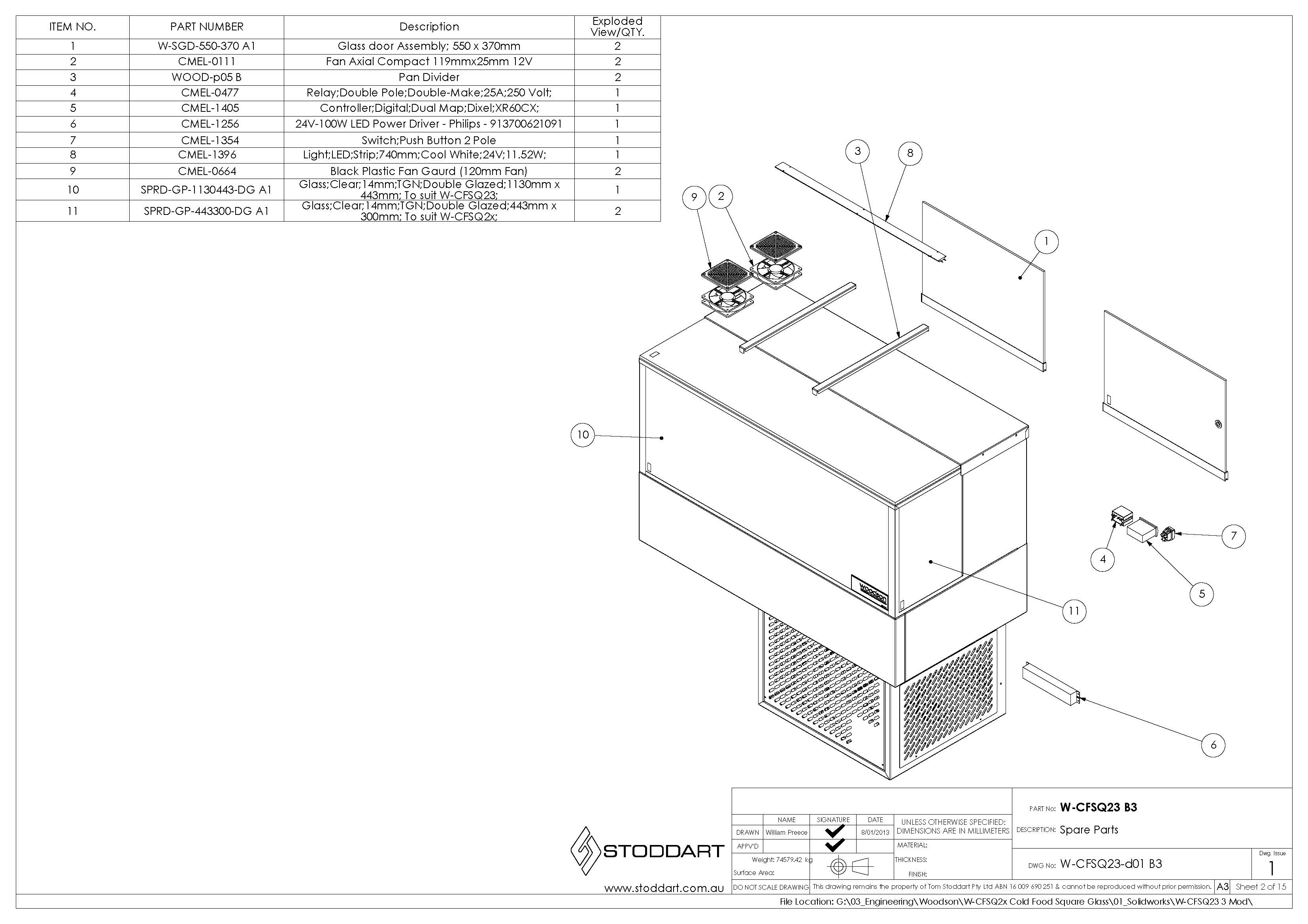 Spare Parts Drawing