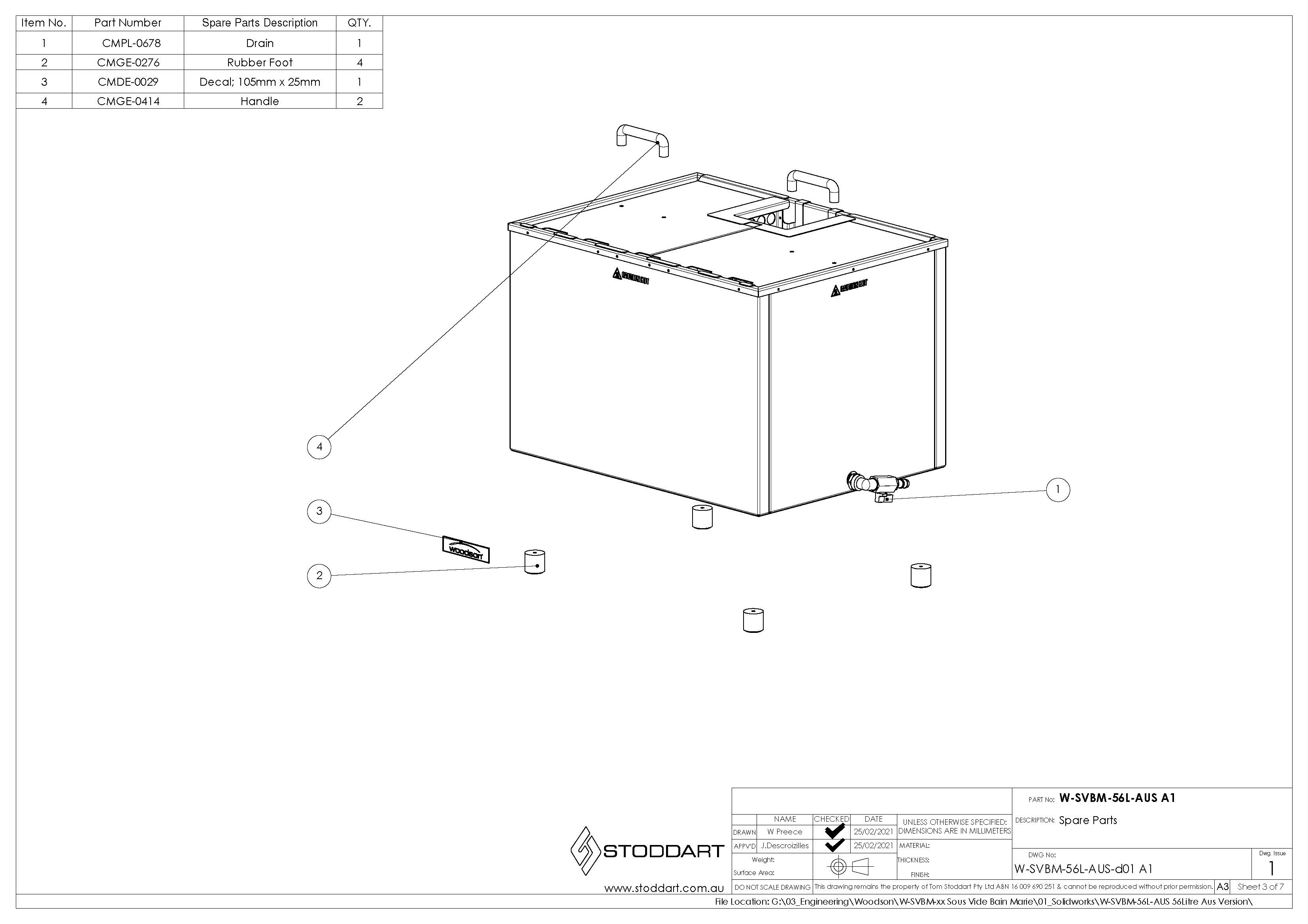 Spare Parts Drawing