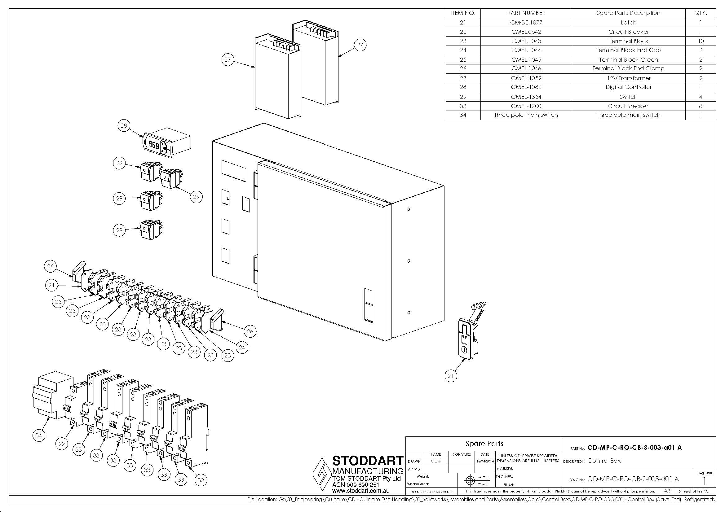 Spare Parts Drawing