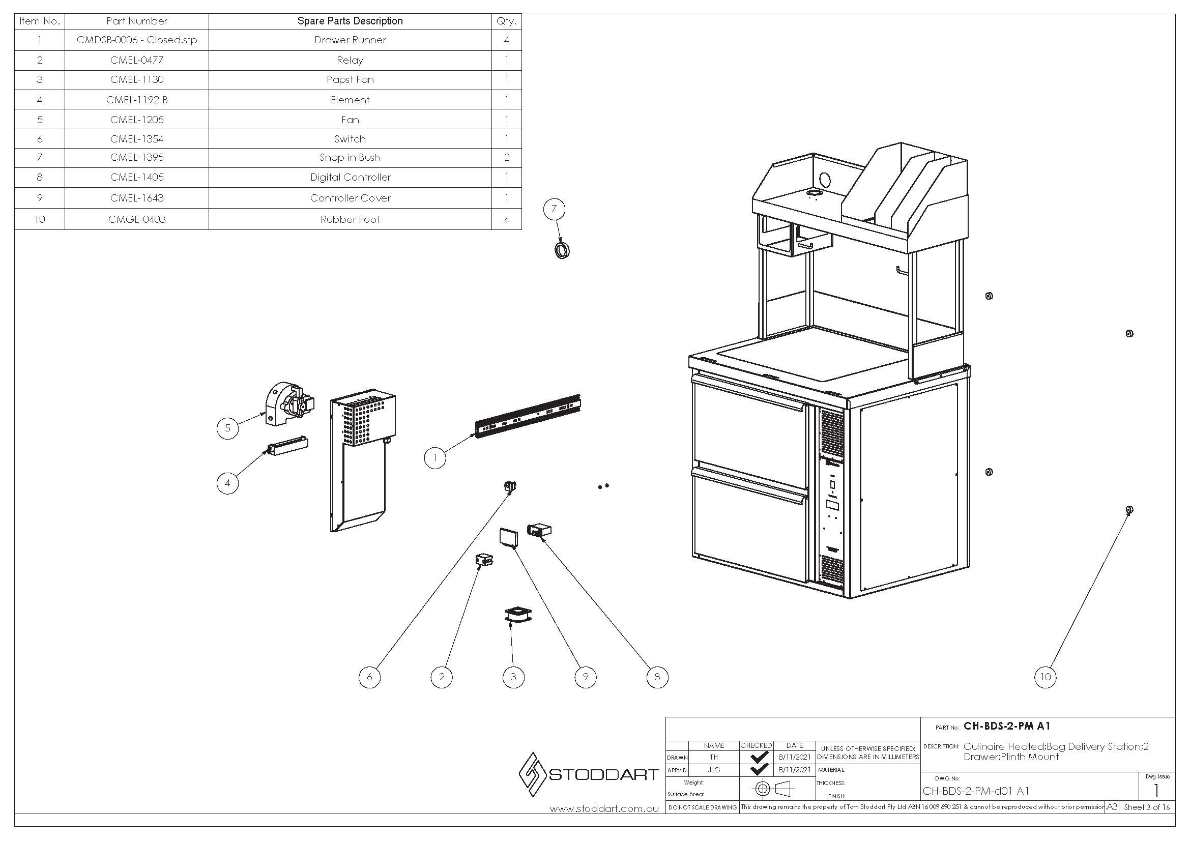 Spare Parts Drawing