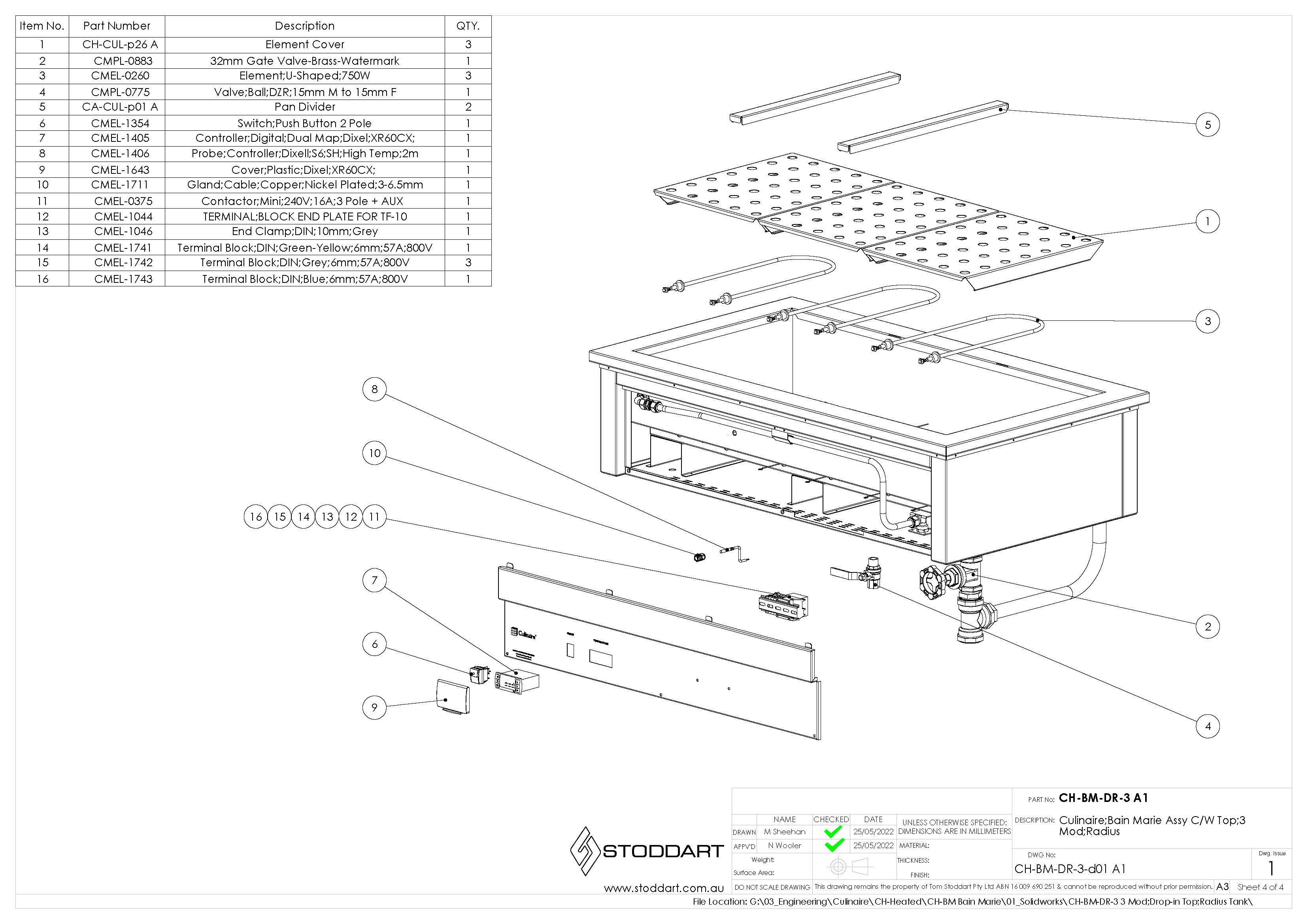 Spare Parts Drawing