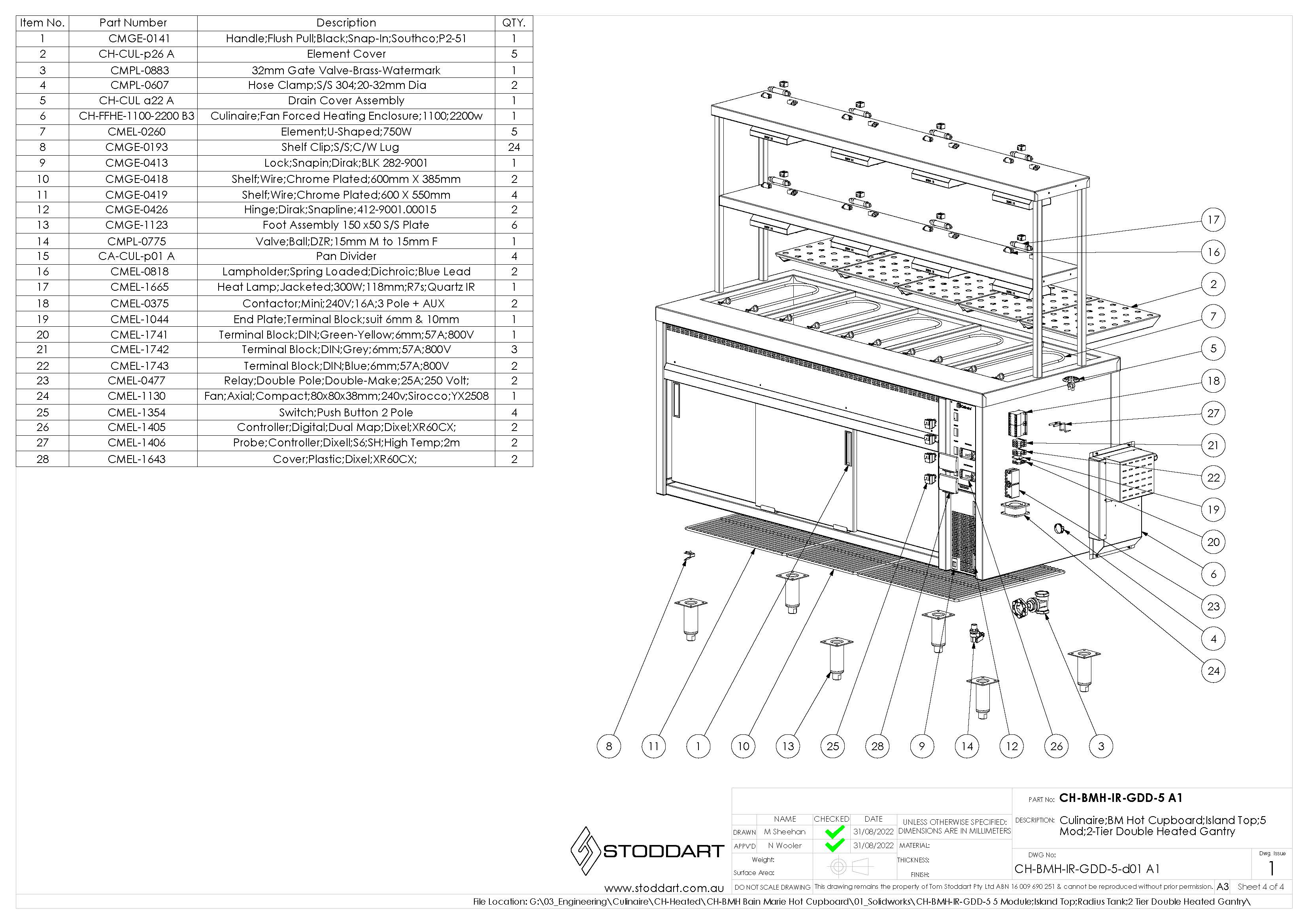 Spare Parts Drawing