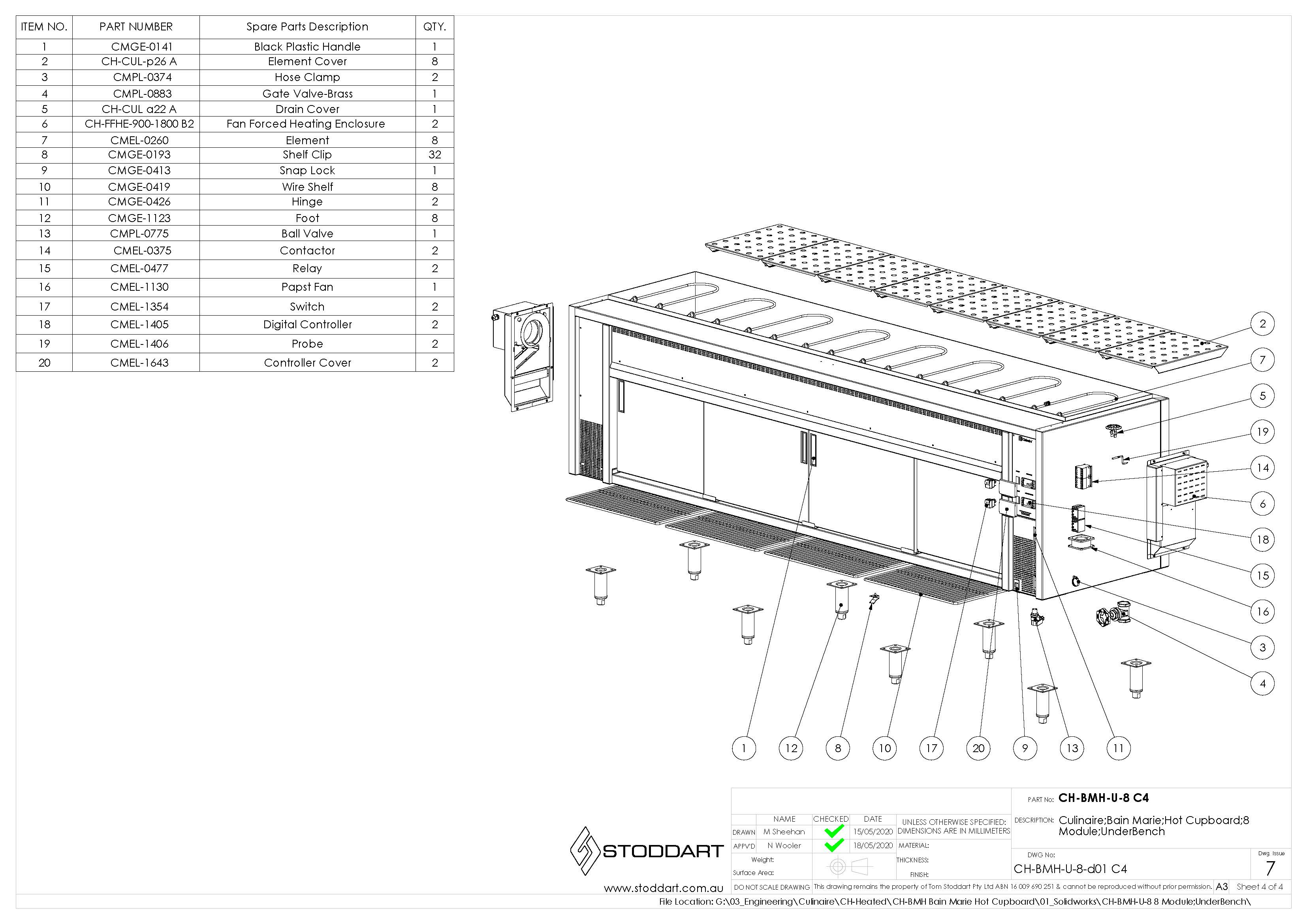 Spare Parts Drawing
