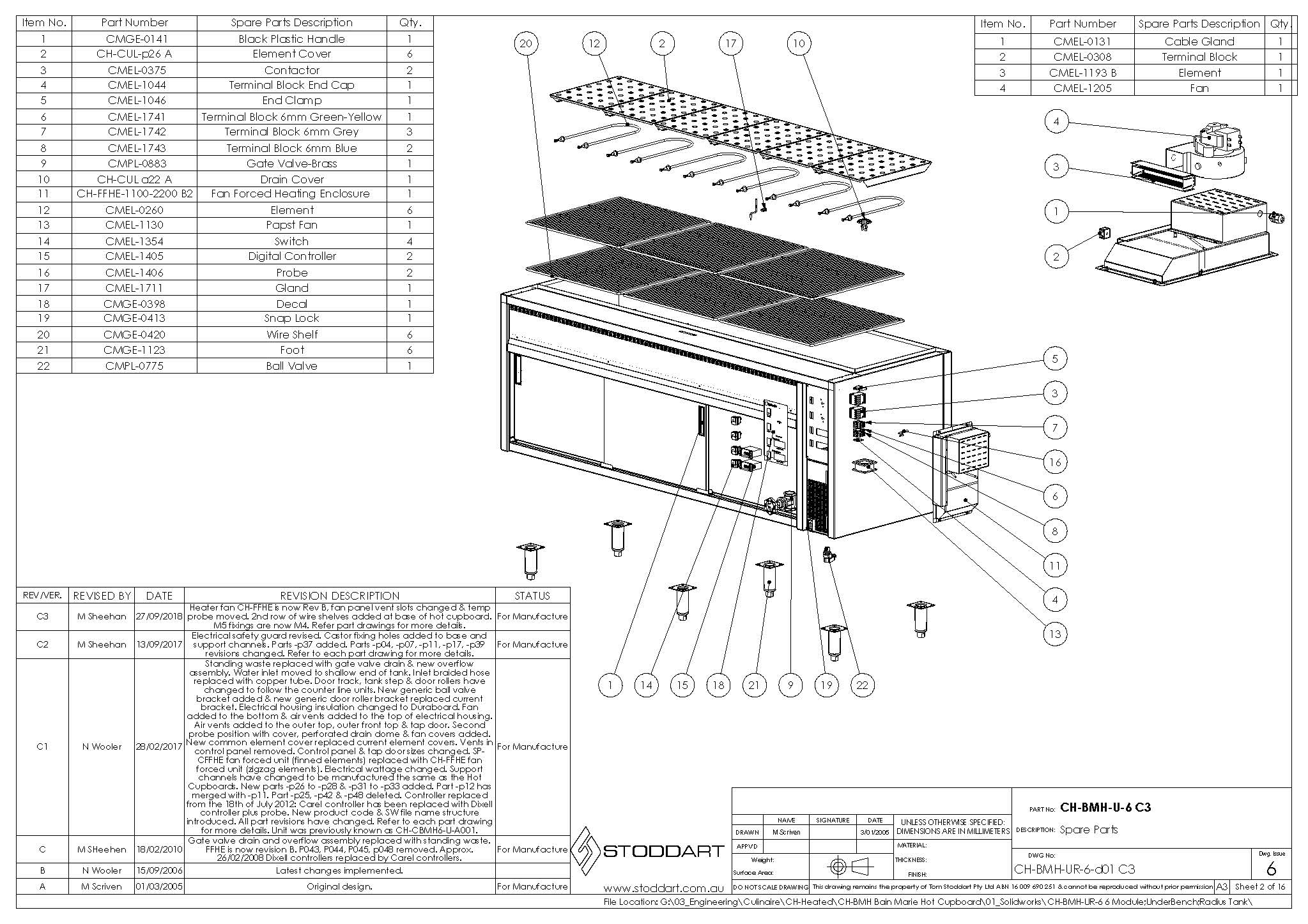 Spare Parts Drawing