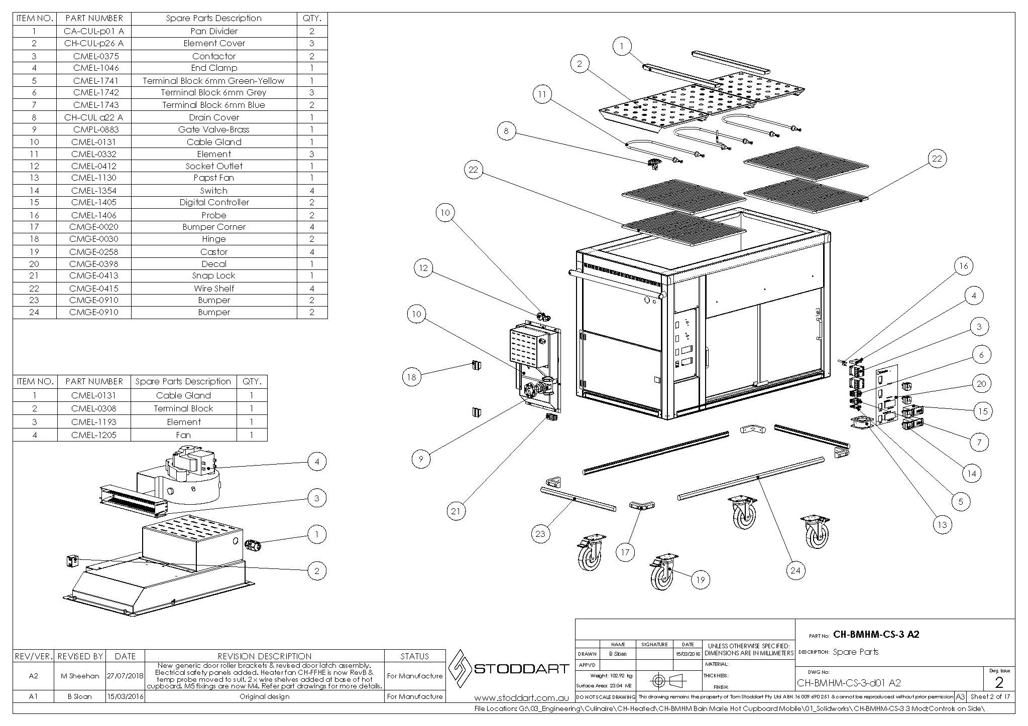 Spare Parts Drawing