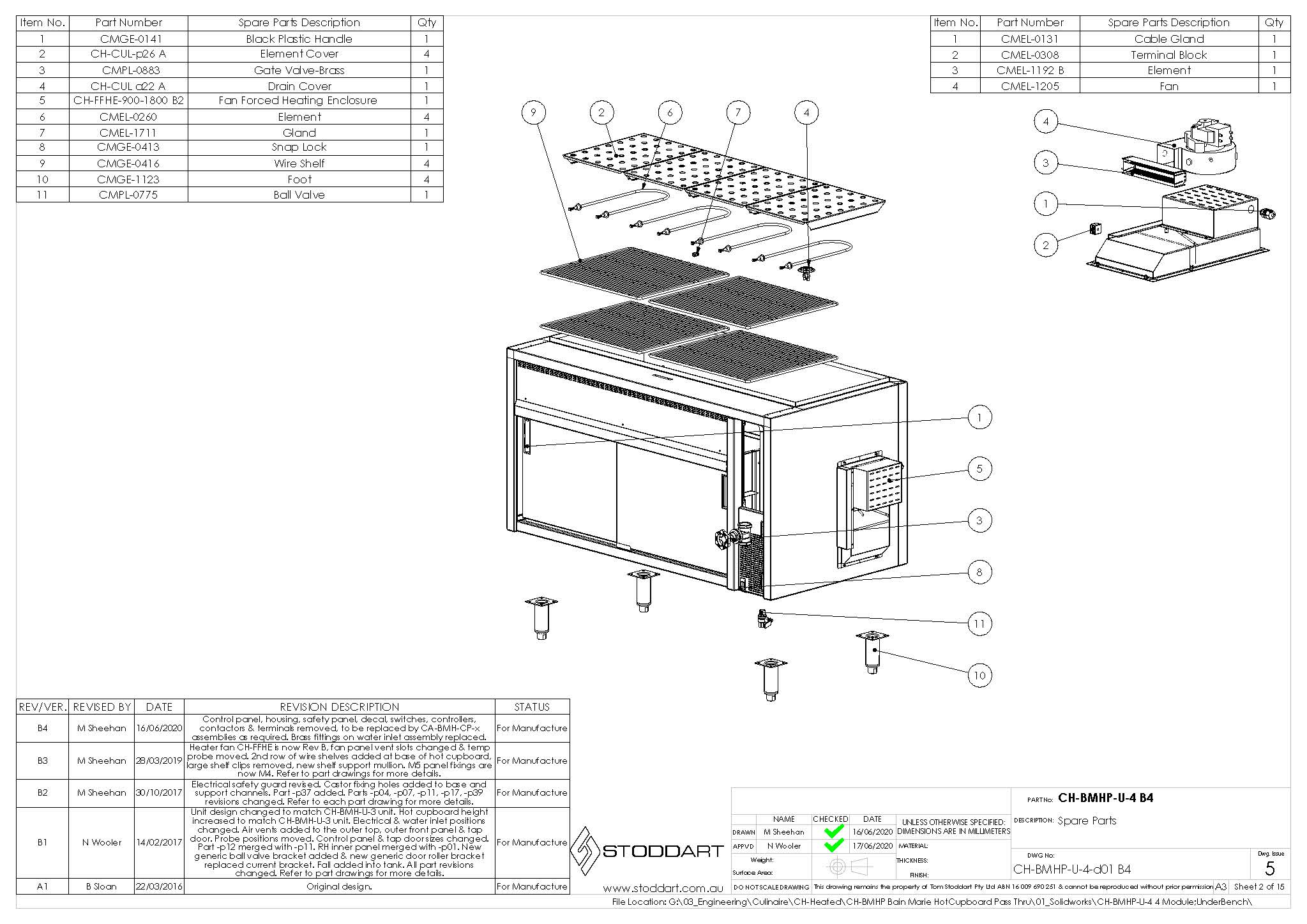 Spare Parts Drawing