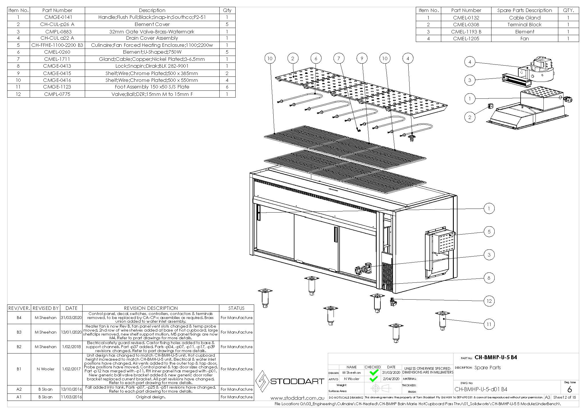 Spare Parts Drawing