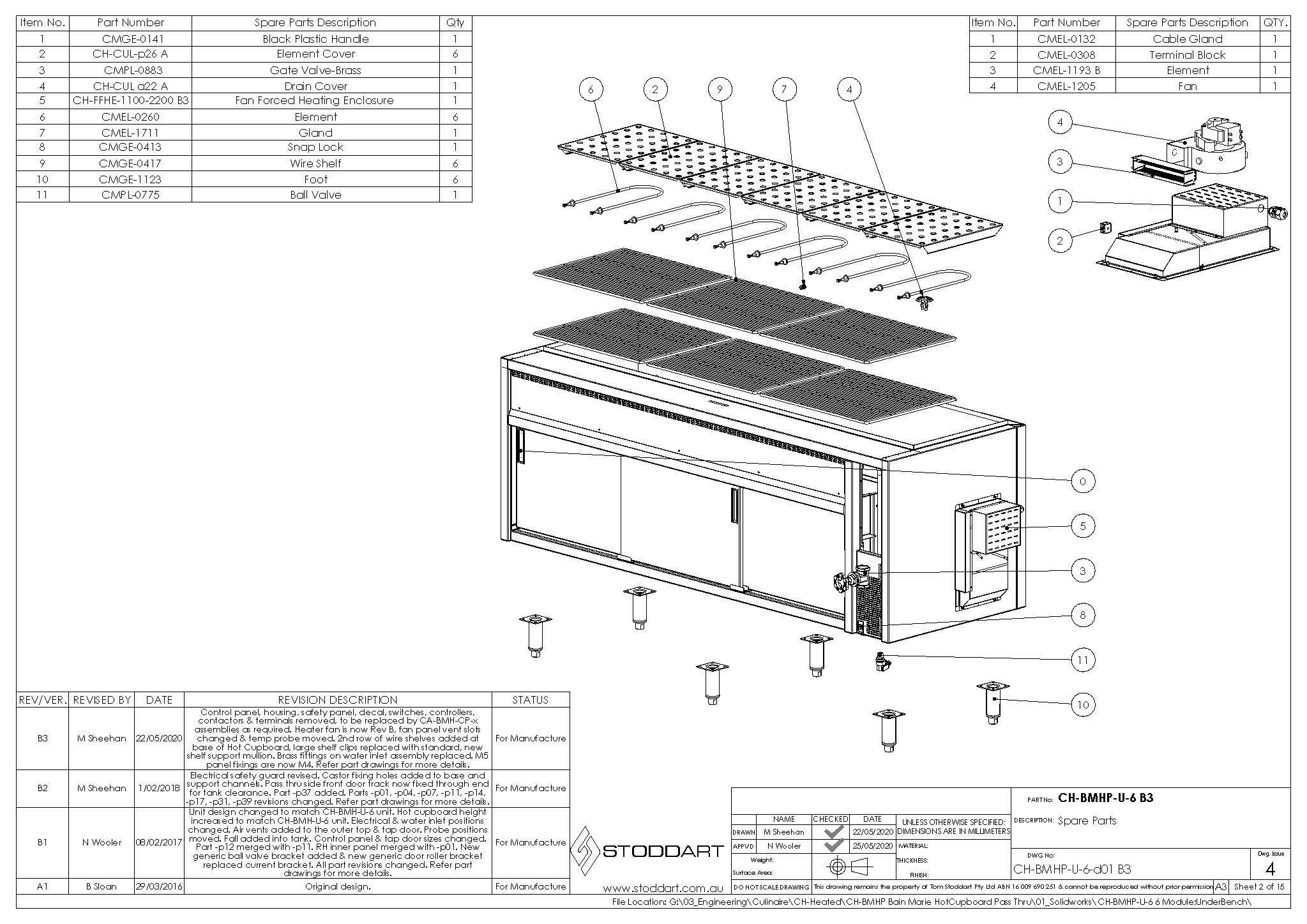 Spare Parts Drawing