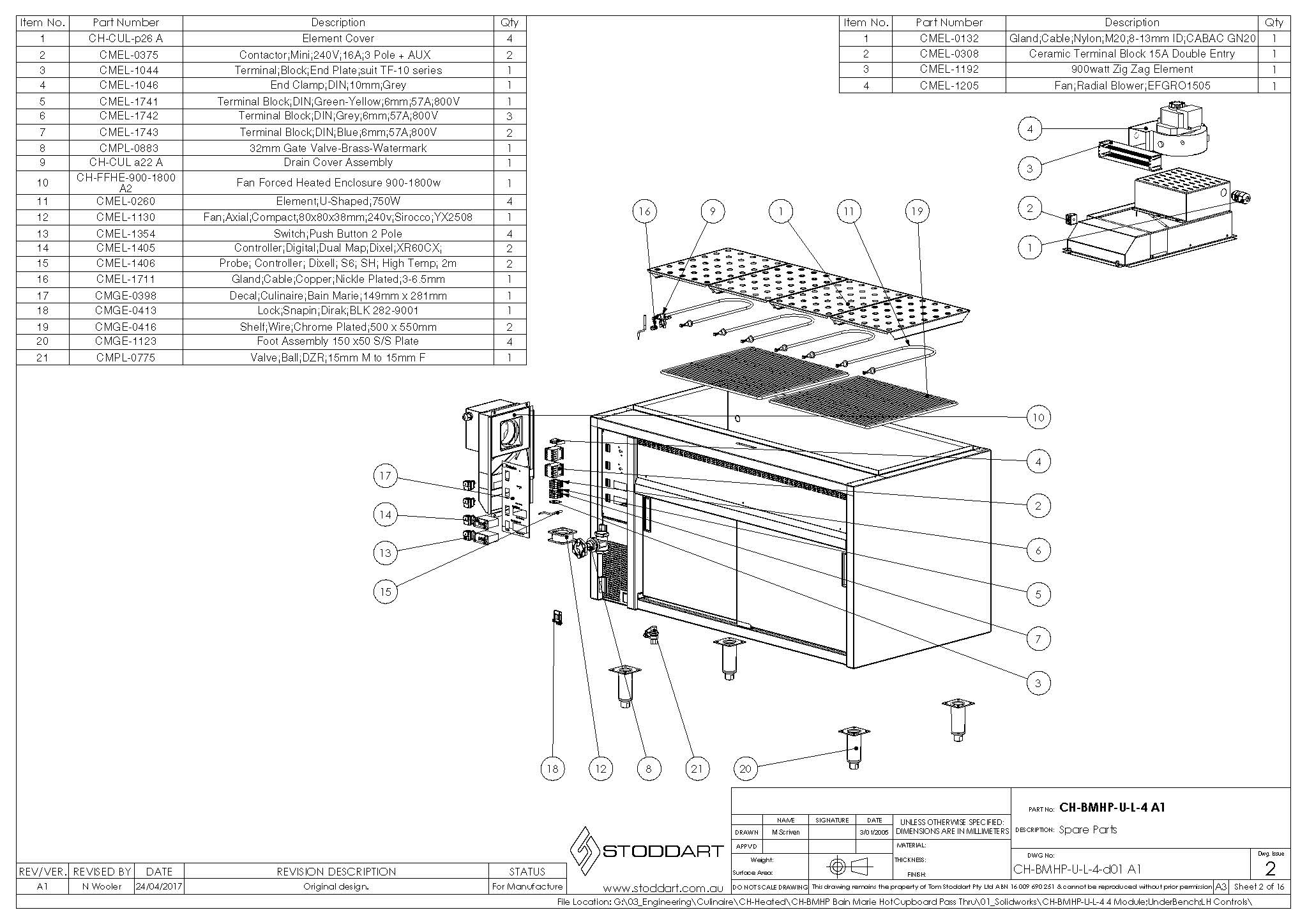 Spare Parts Drawing