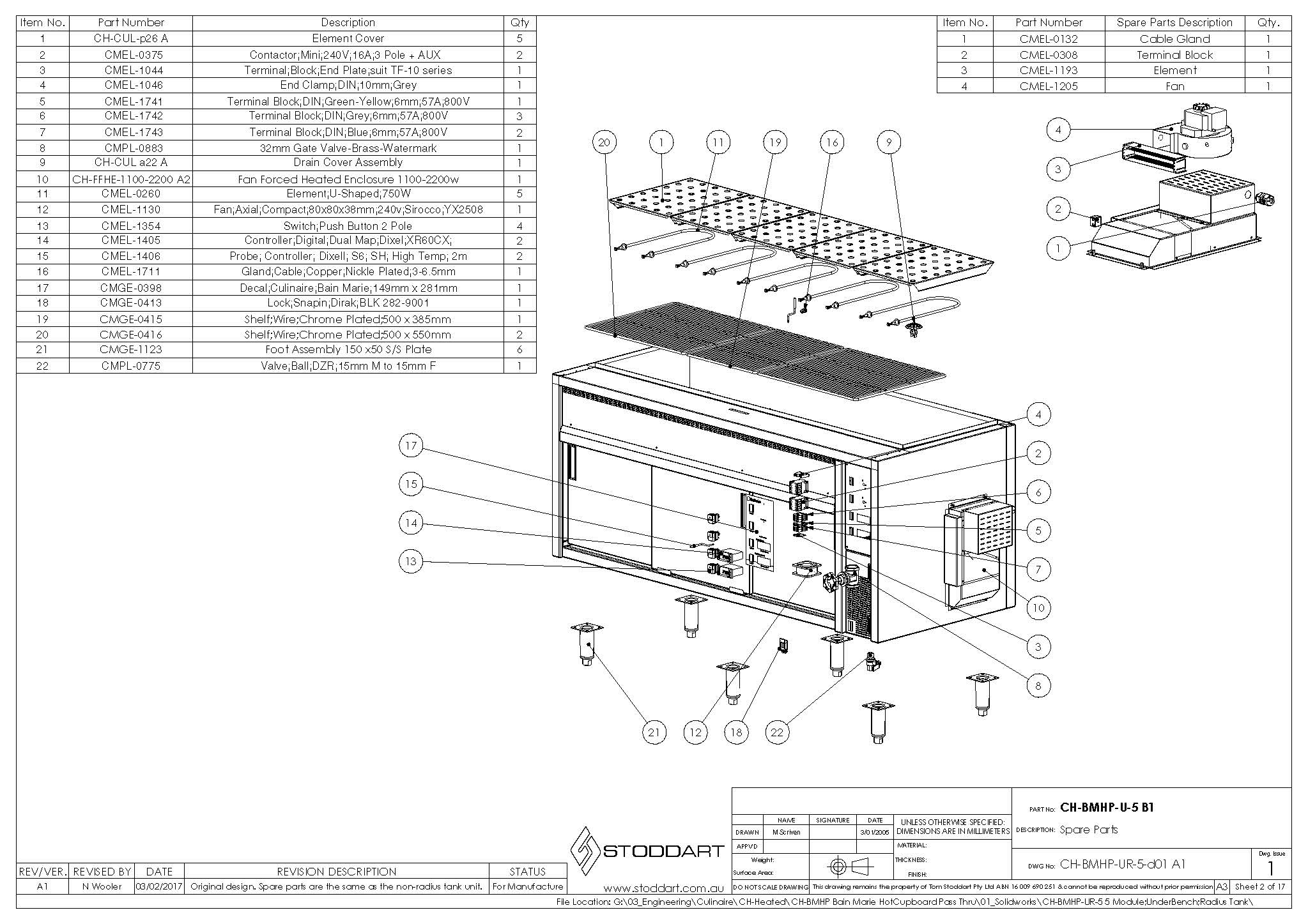 Spare Parts Drawing