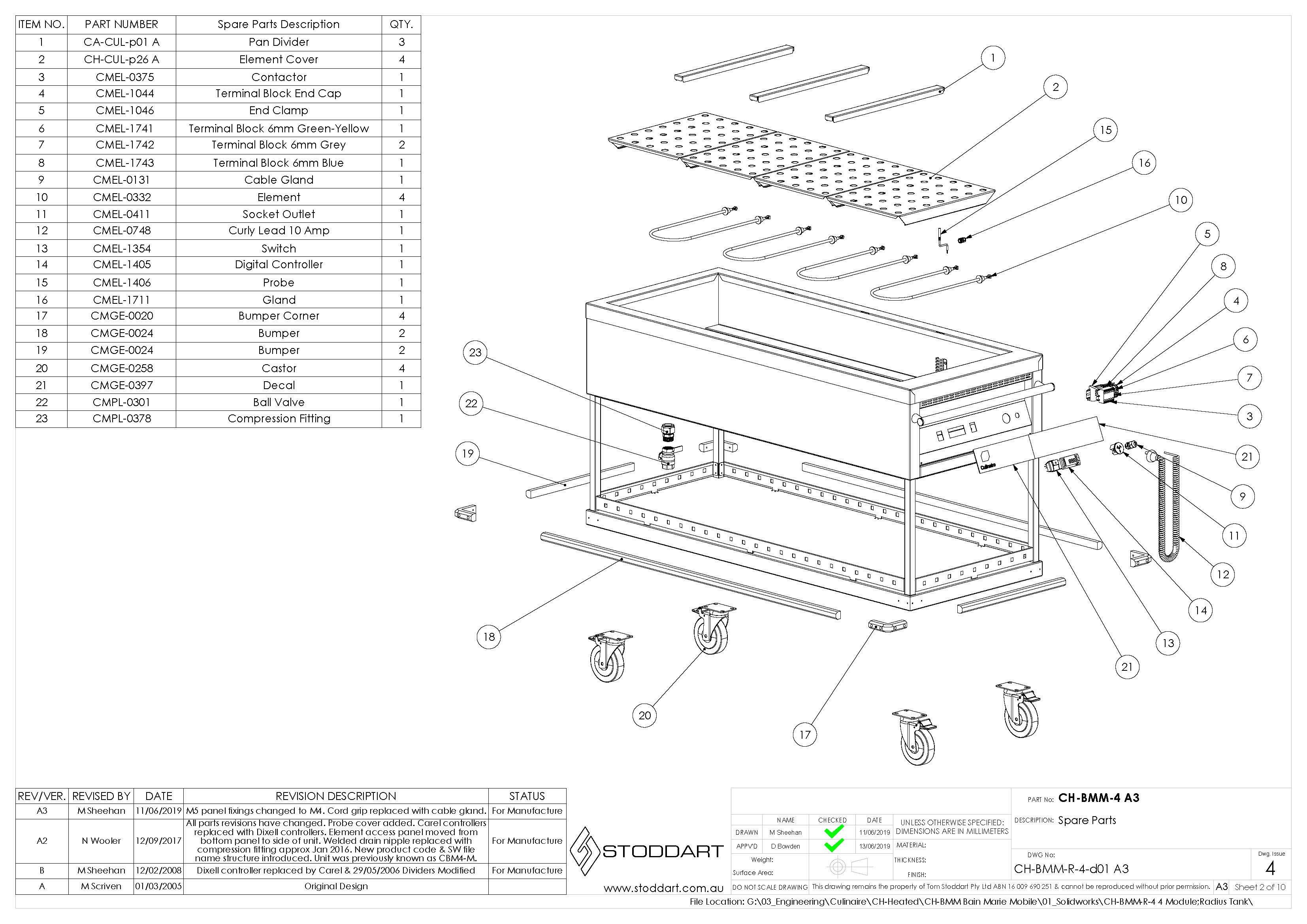 Spare Parts Drawing