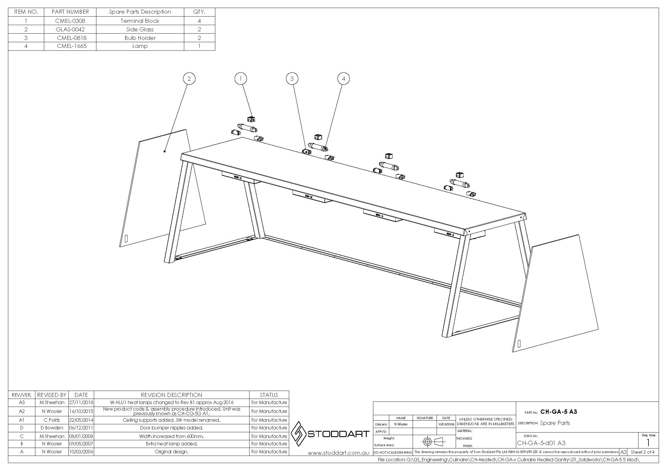 Spare Parts Drawing
