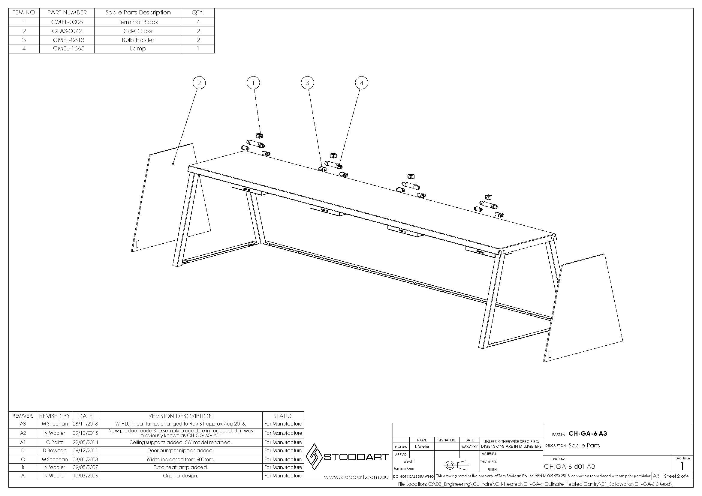 Spare Parts Drawing