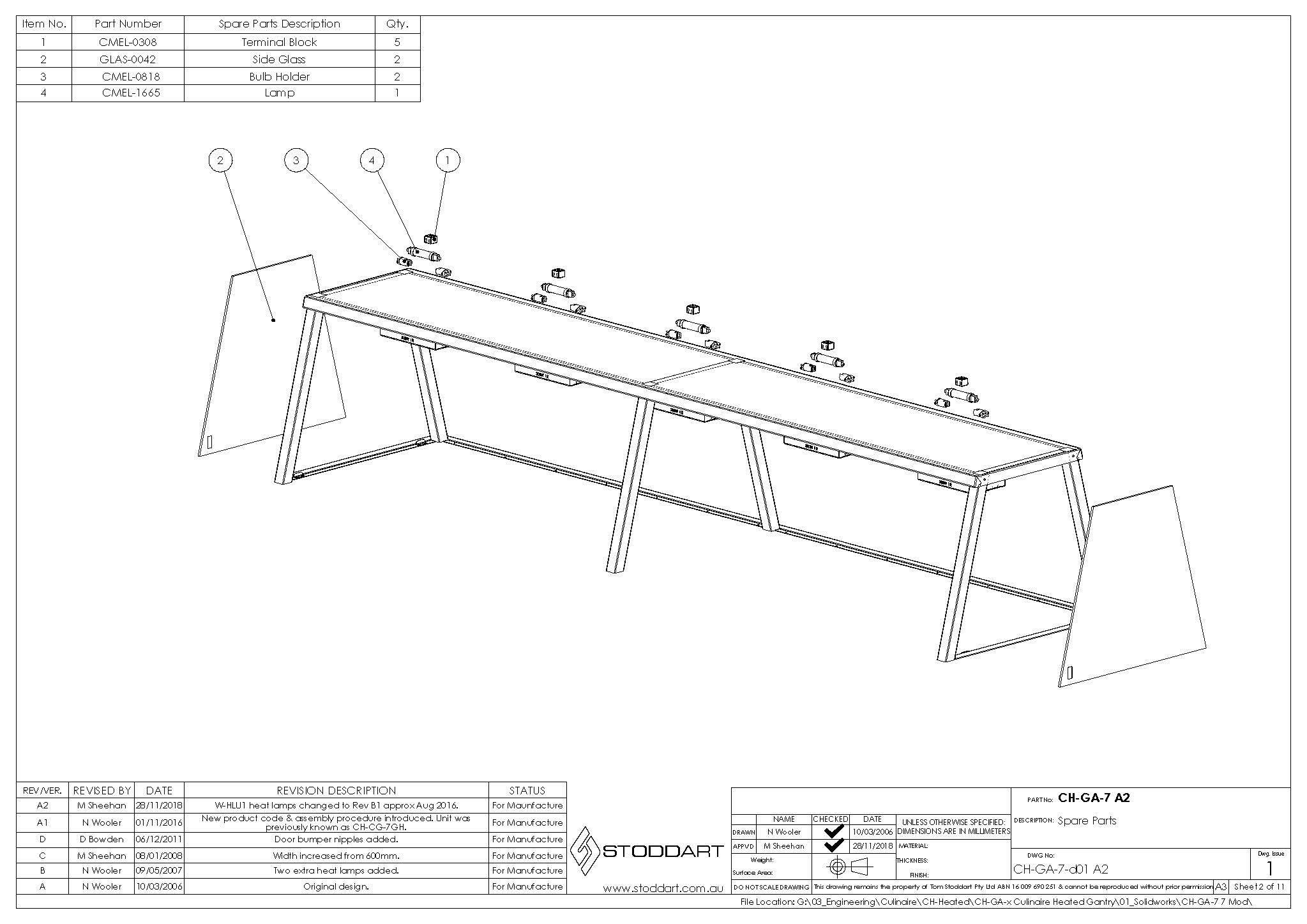 Spare Parts Drawing