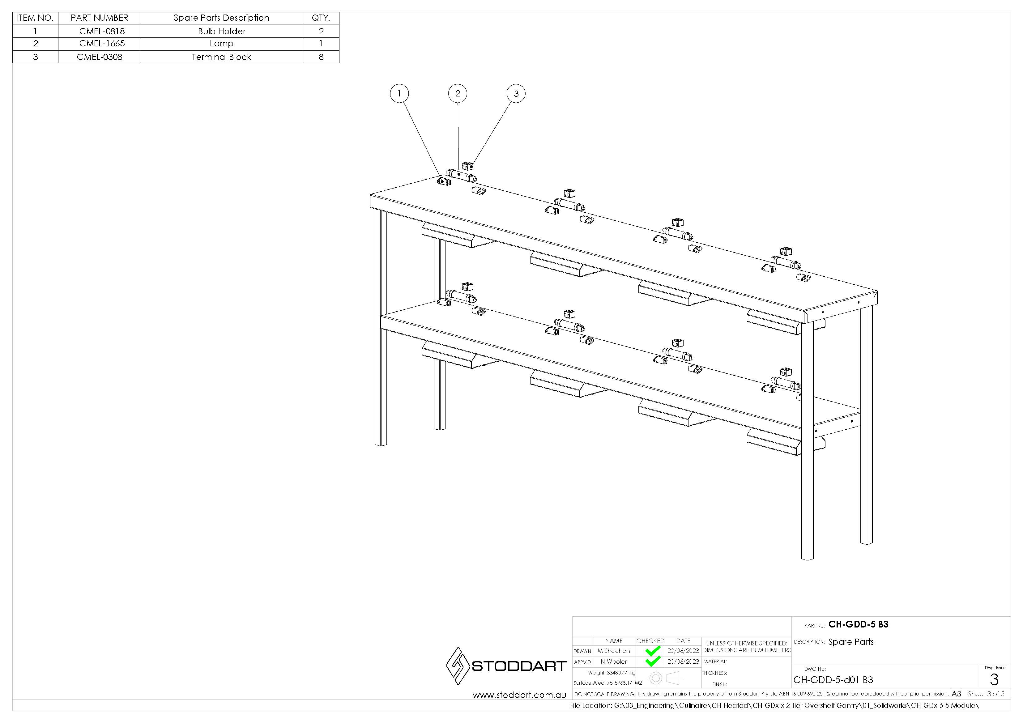 Spare Parts Drawing