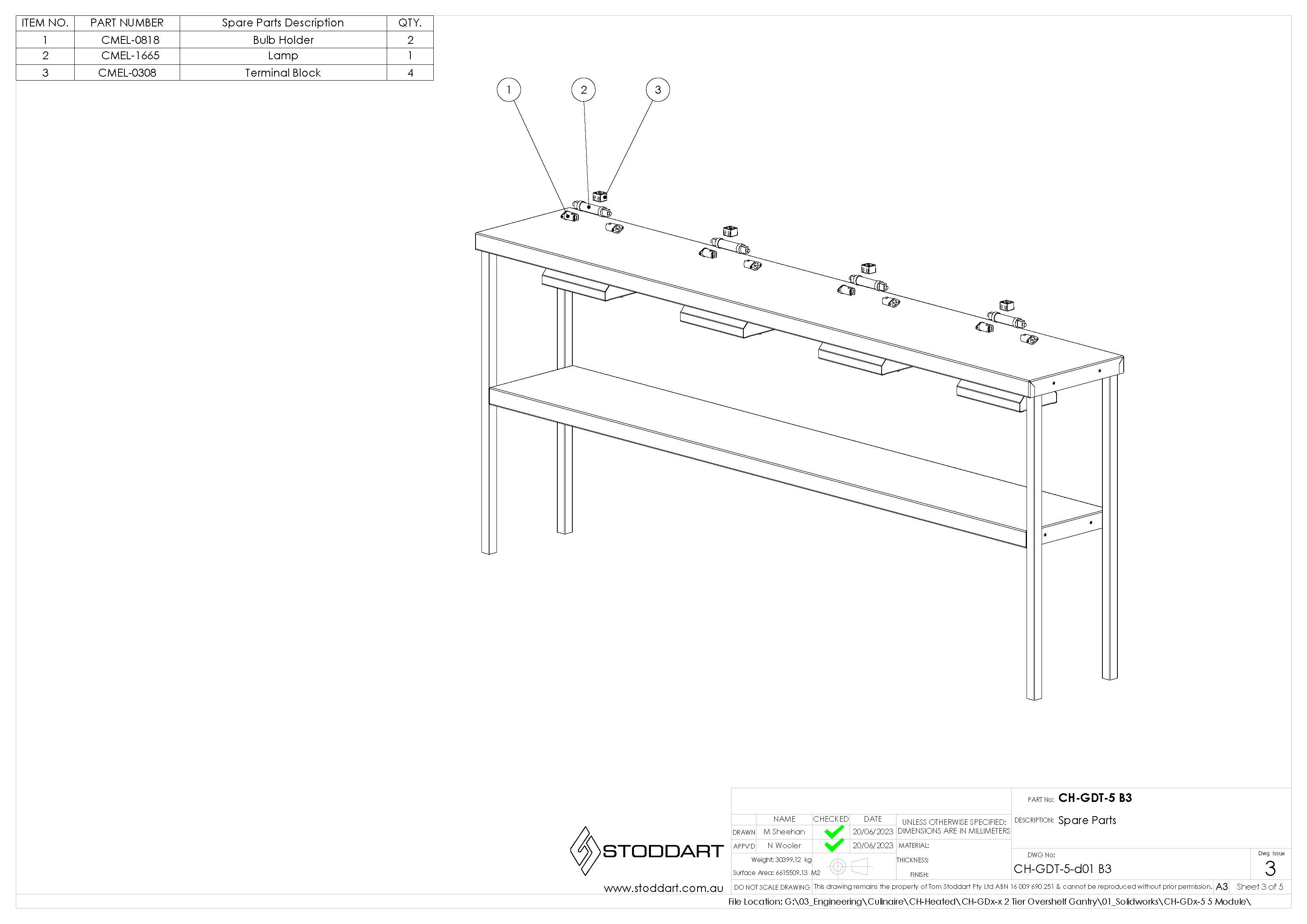 Spare Parts Drawing