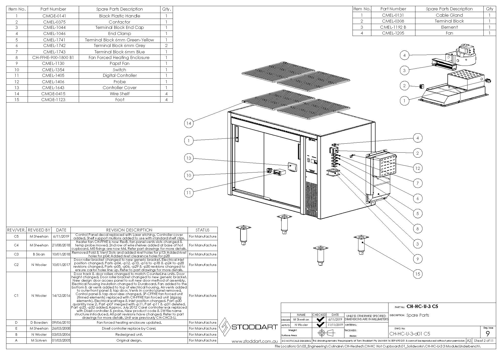 Spare Parts Drawing