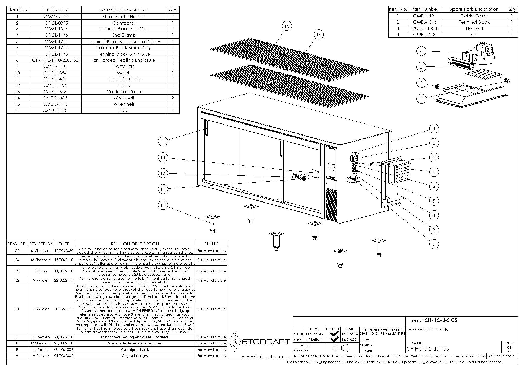 Spare Parts Drawing
