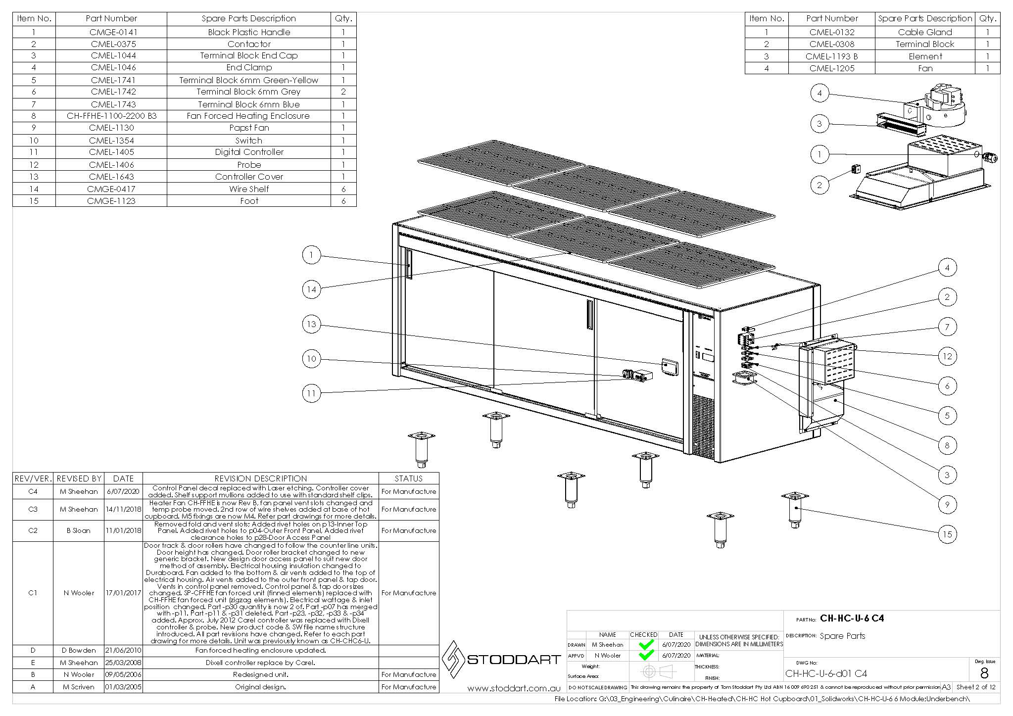 Spare Parts Drawing