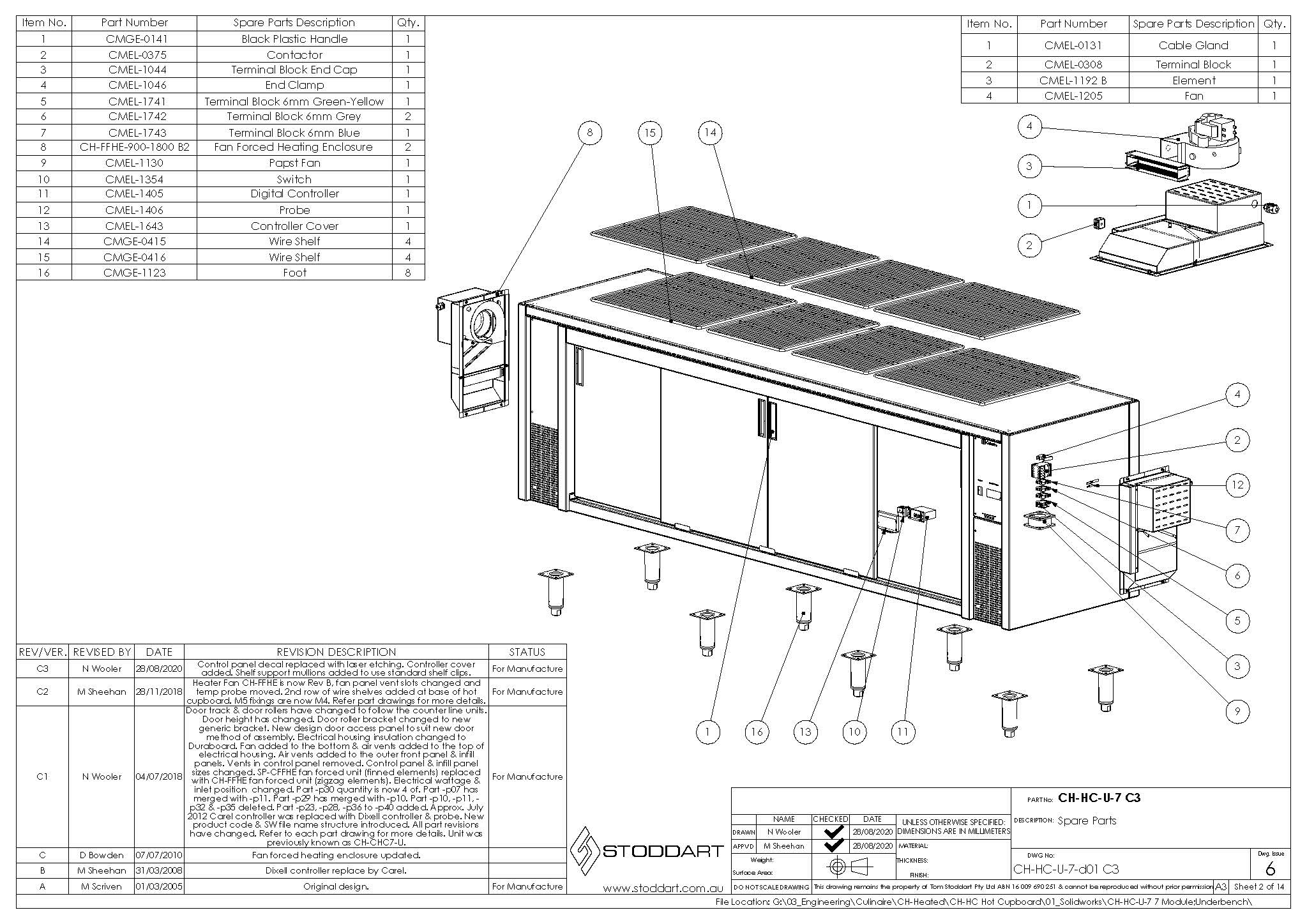 Spare Parts Drawing