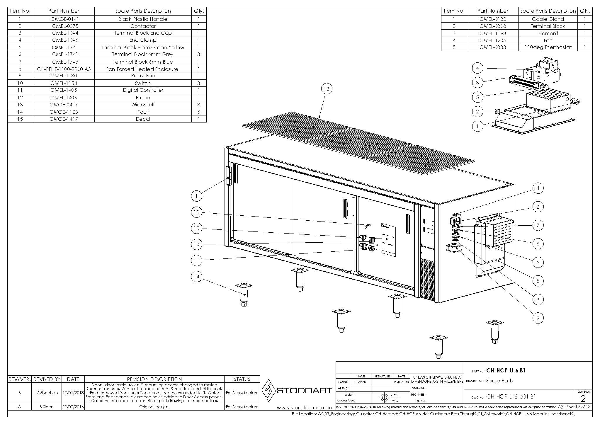 Spare Parts Drawing