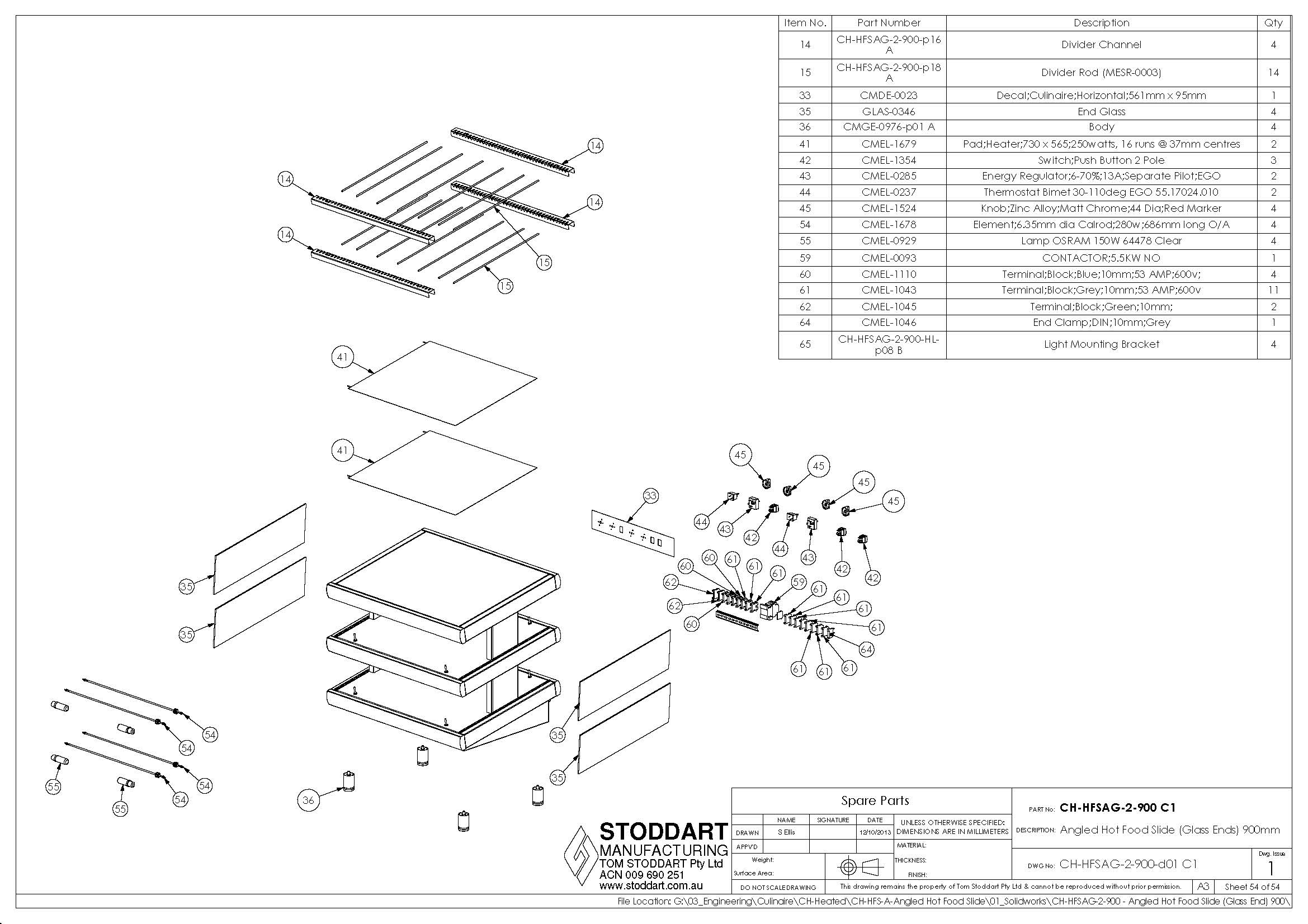 Spare Parts Drawing