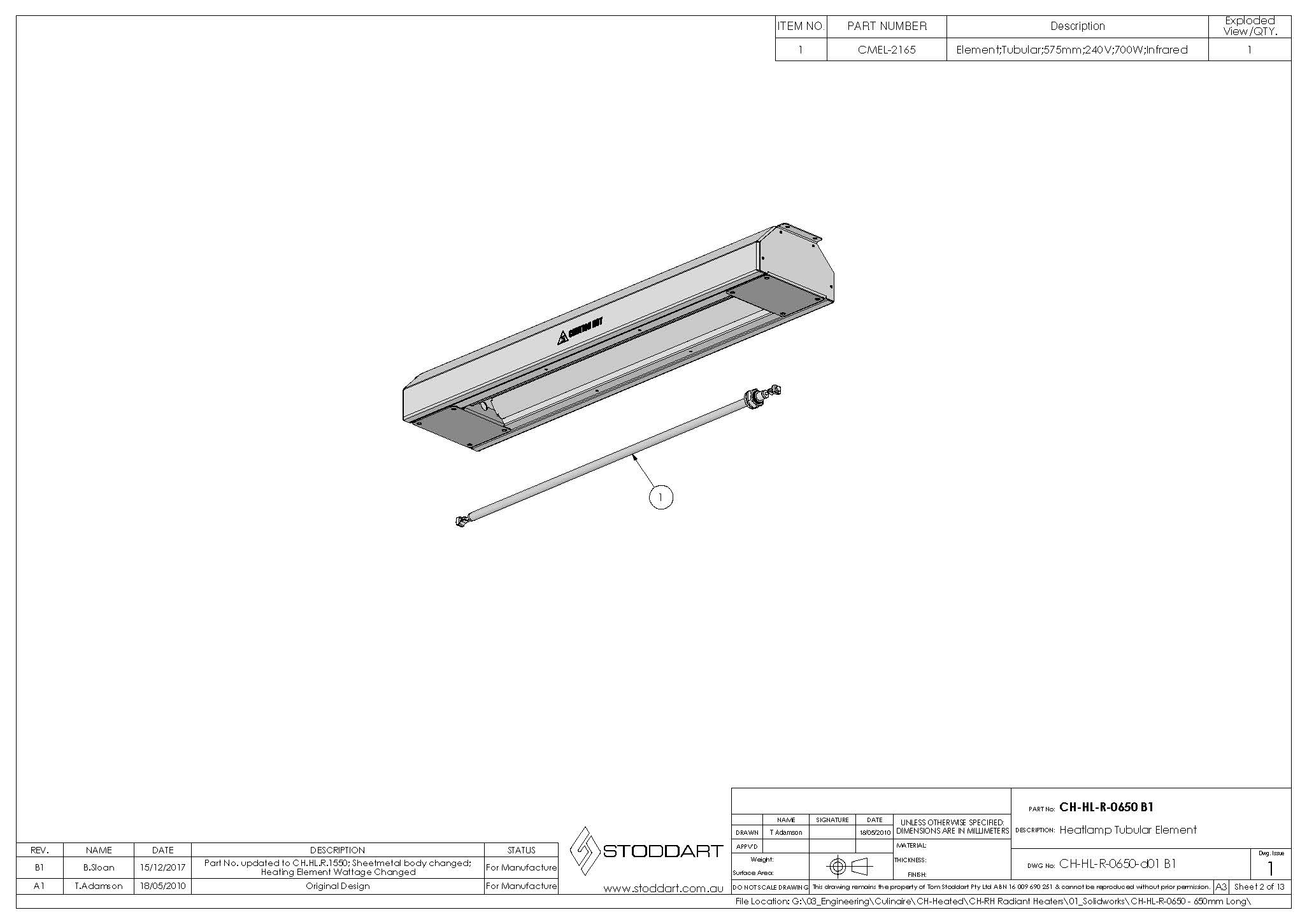 Spare Parts Drawing