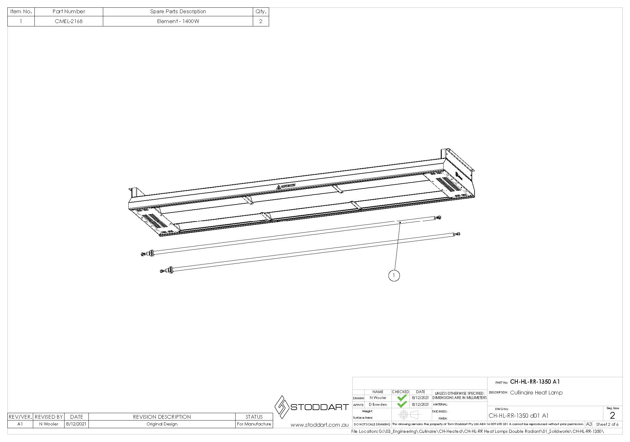 Spare Parts Drawing
