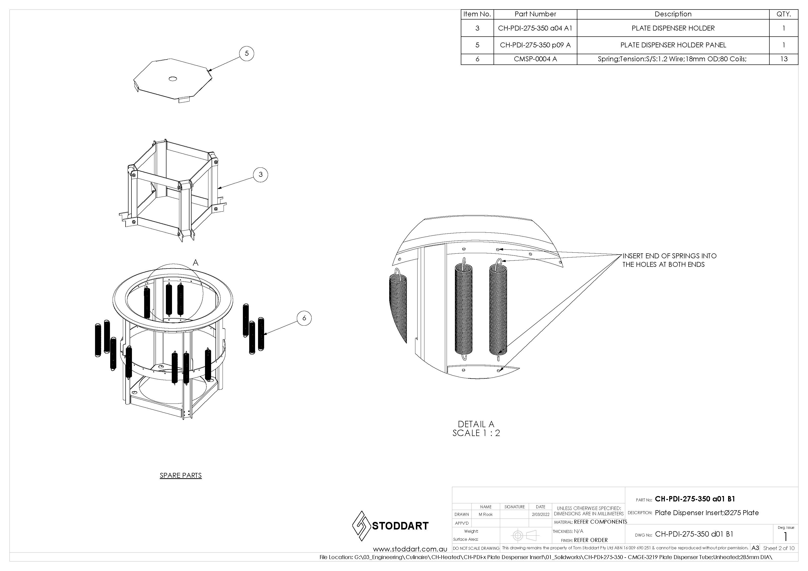 Spare Parts Drawing