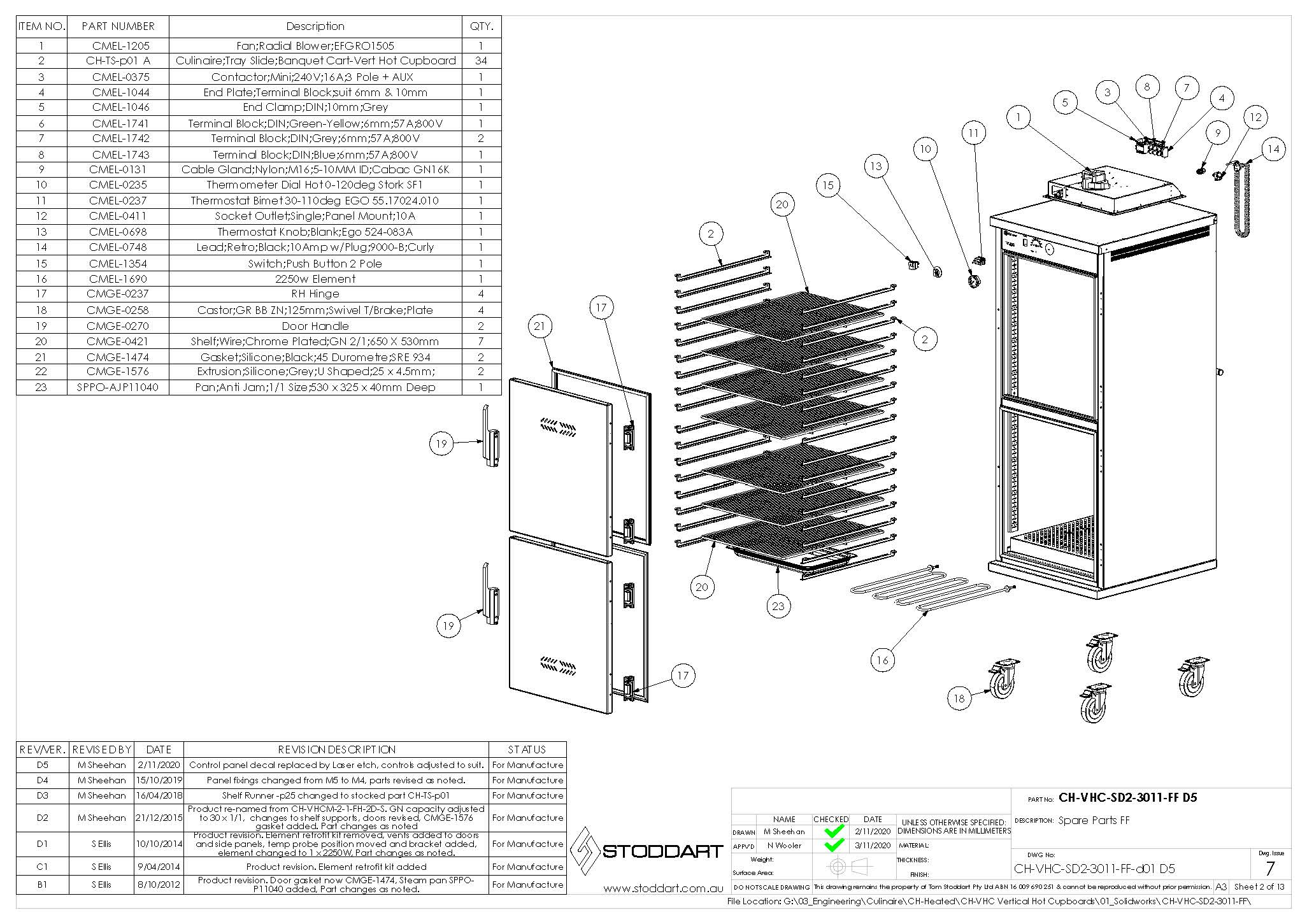 Spare Parts Drawing
