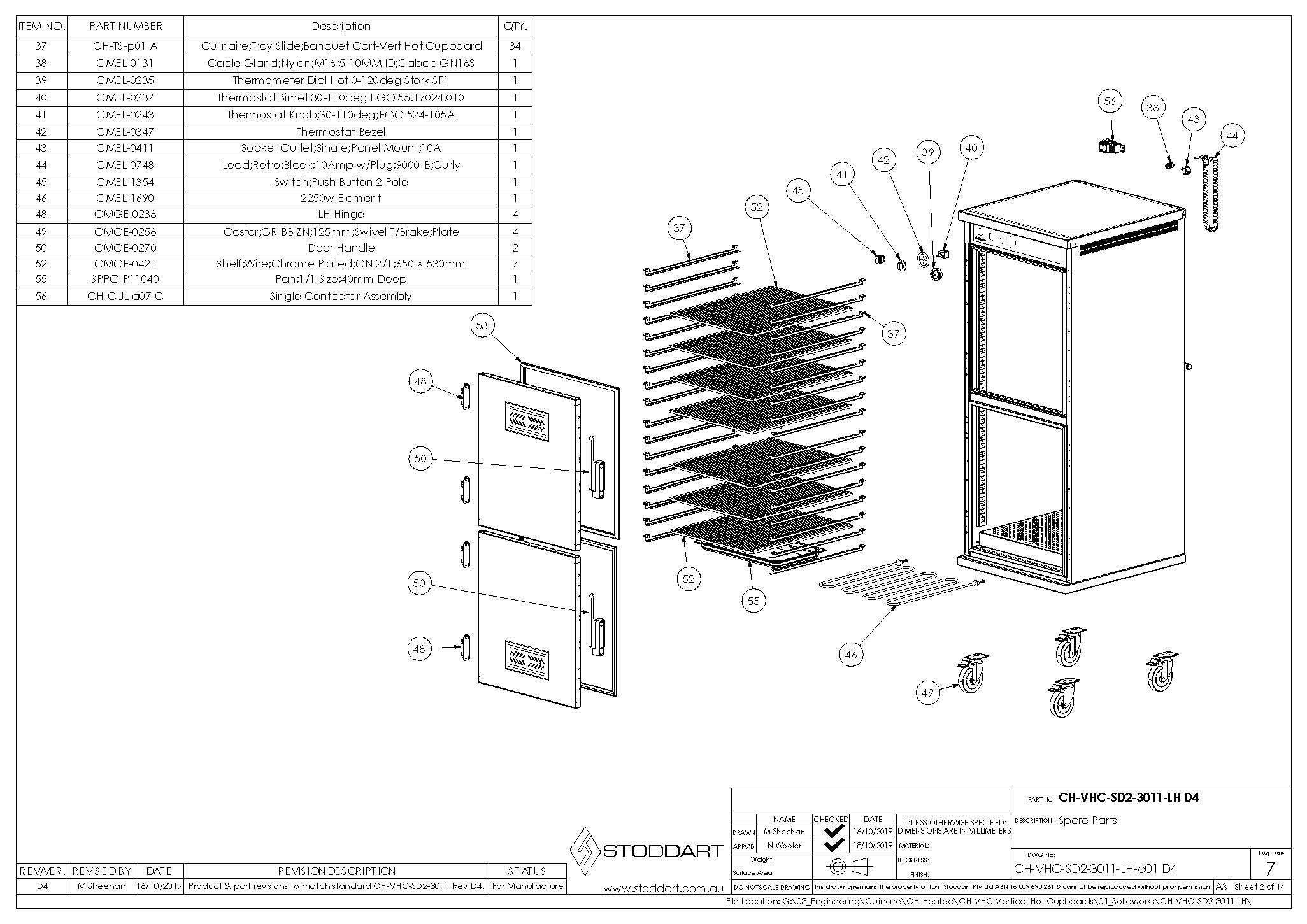 Spare Parts Drawing