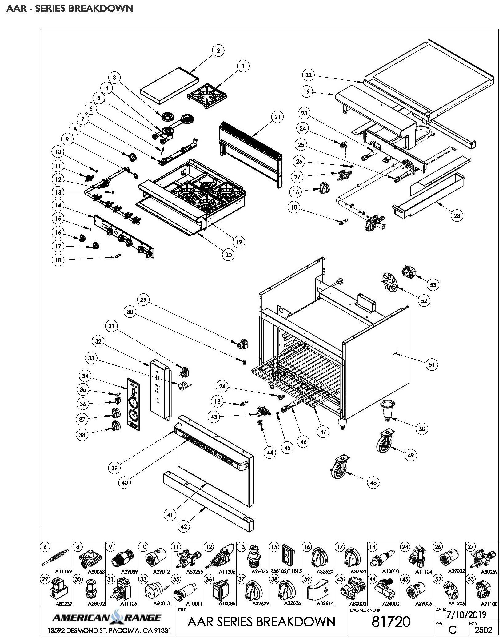 Spare Parts Drawing