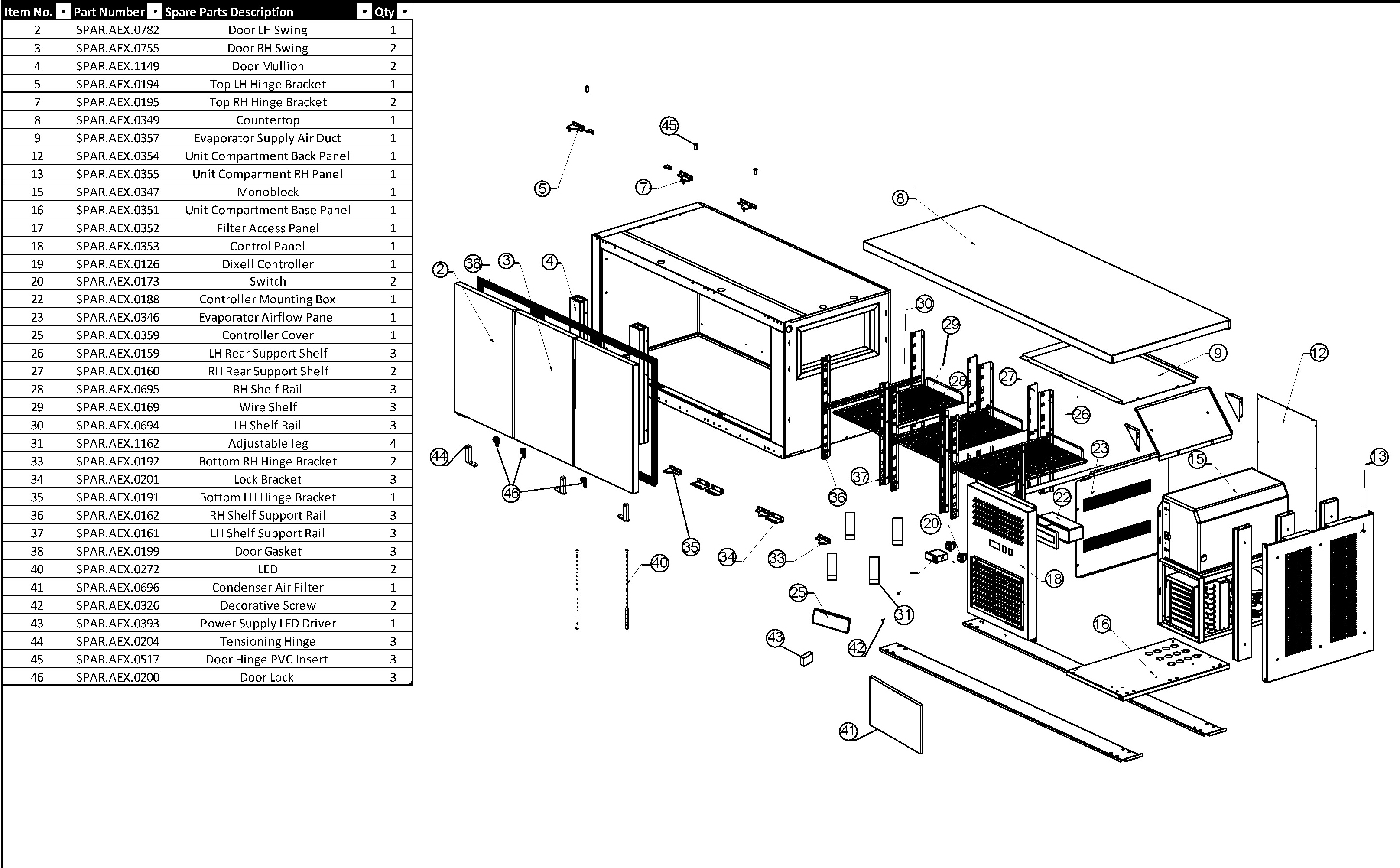 Spare Parts Drawing