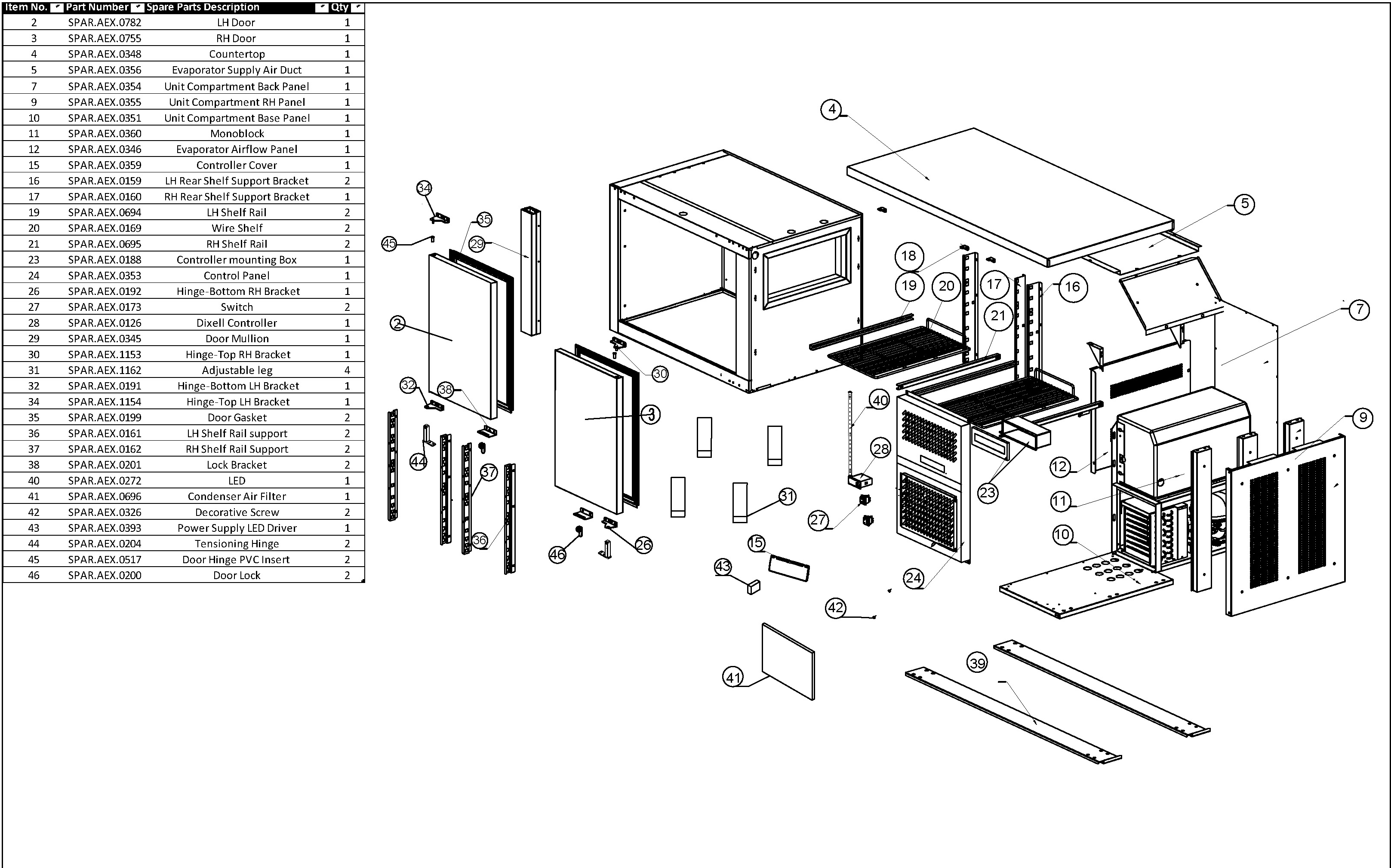 Spare Parts Drawing