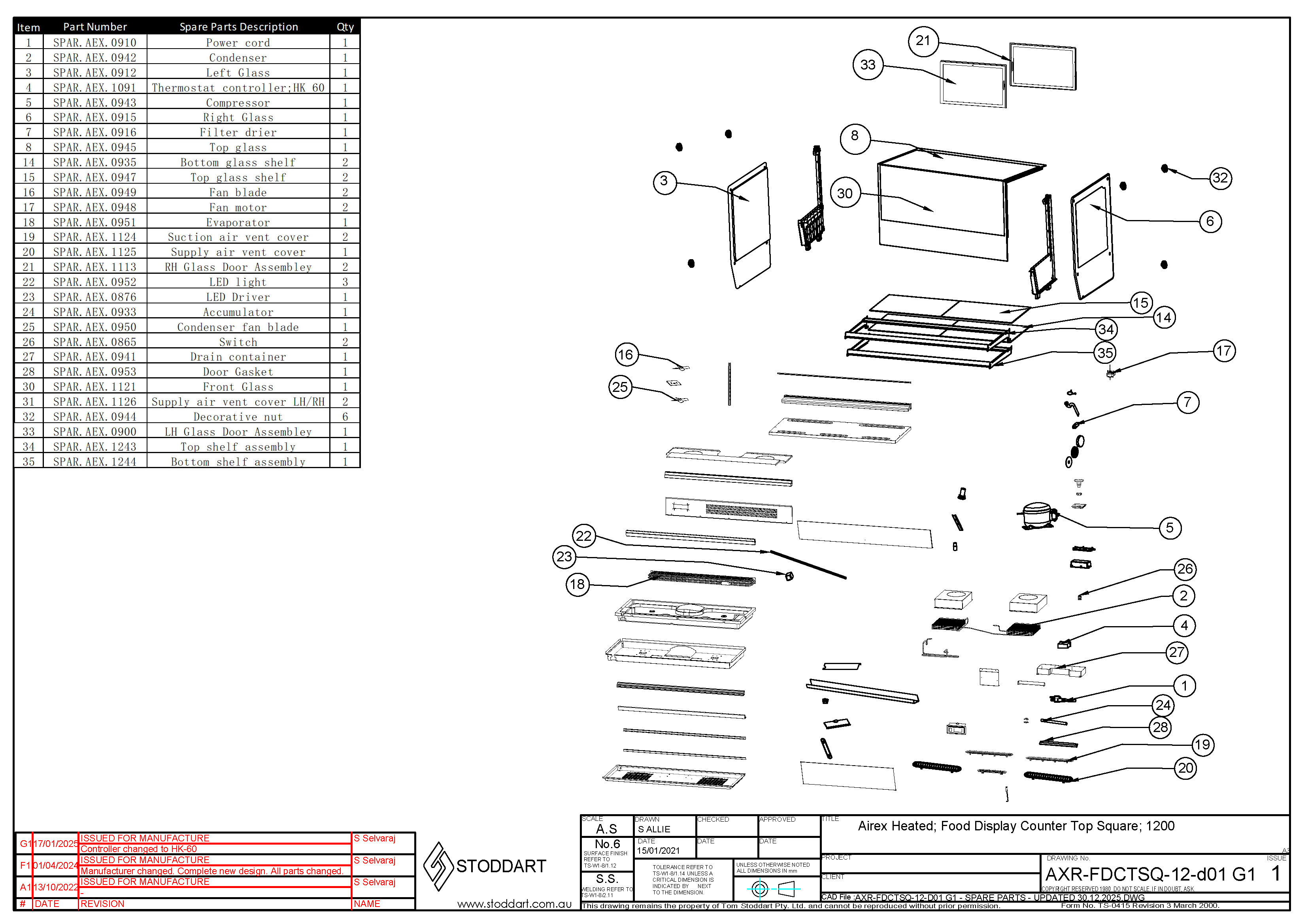 Spare Parts Drawing